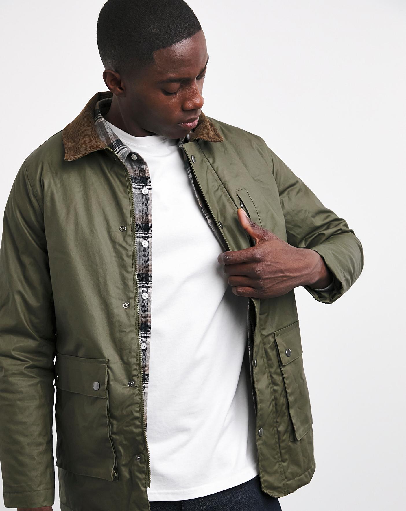 Khaki Cotton Wax Jacket Oxendales