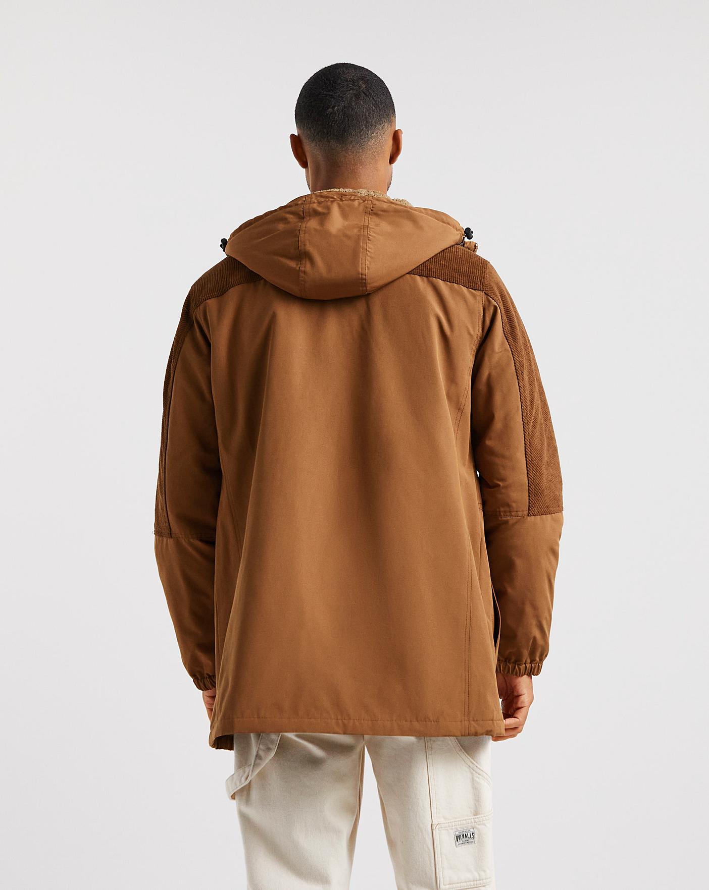 Tan parka store jacket mens