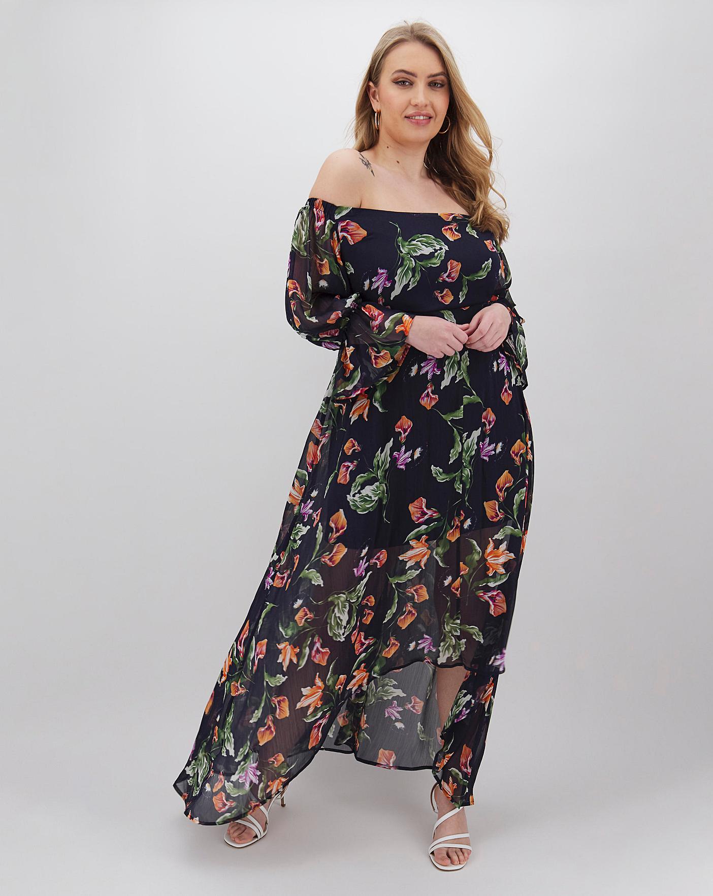 dark floral dress