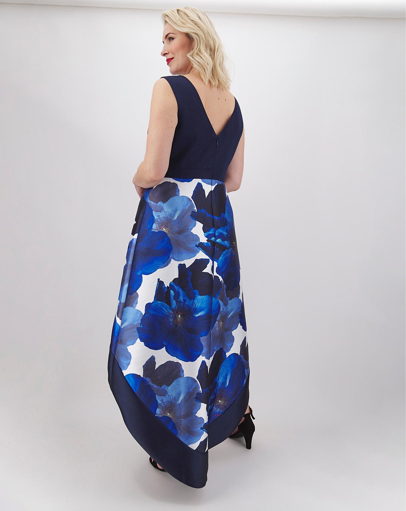 Chi Chi London Dip Hem Floral Dress | Oxendales