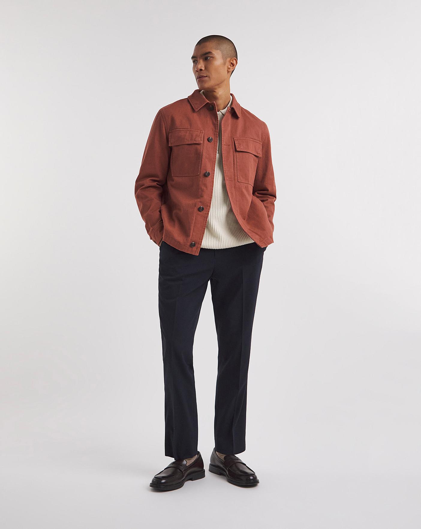 Red cotton jacket on sale mens