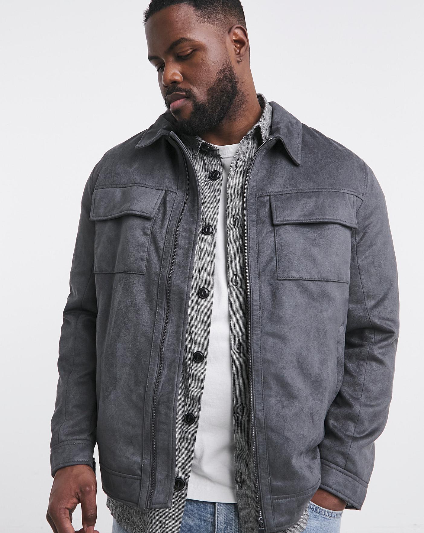 wym lidnm FAUX SUEDE ZIP BLOUSON ブラウン L FAUX SUEDE ZIP BLOUSON