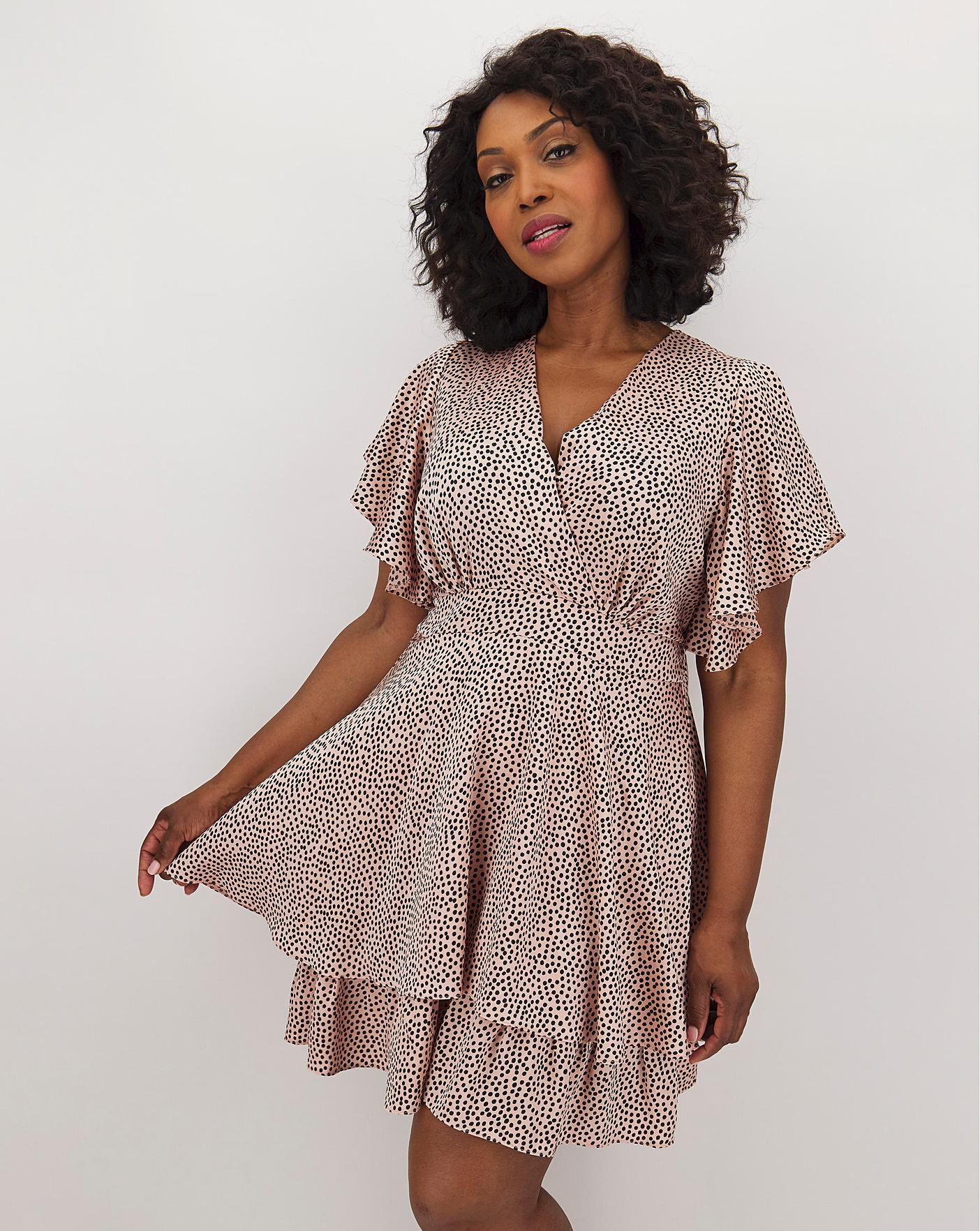 Ax paris polka dot hotsell wrap dress