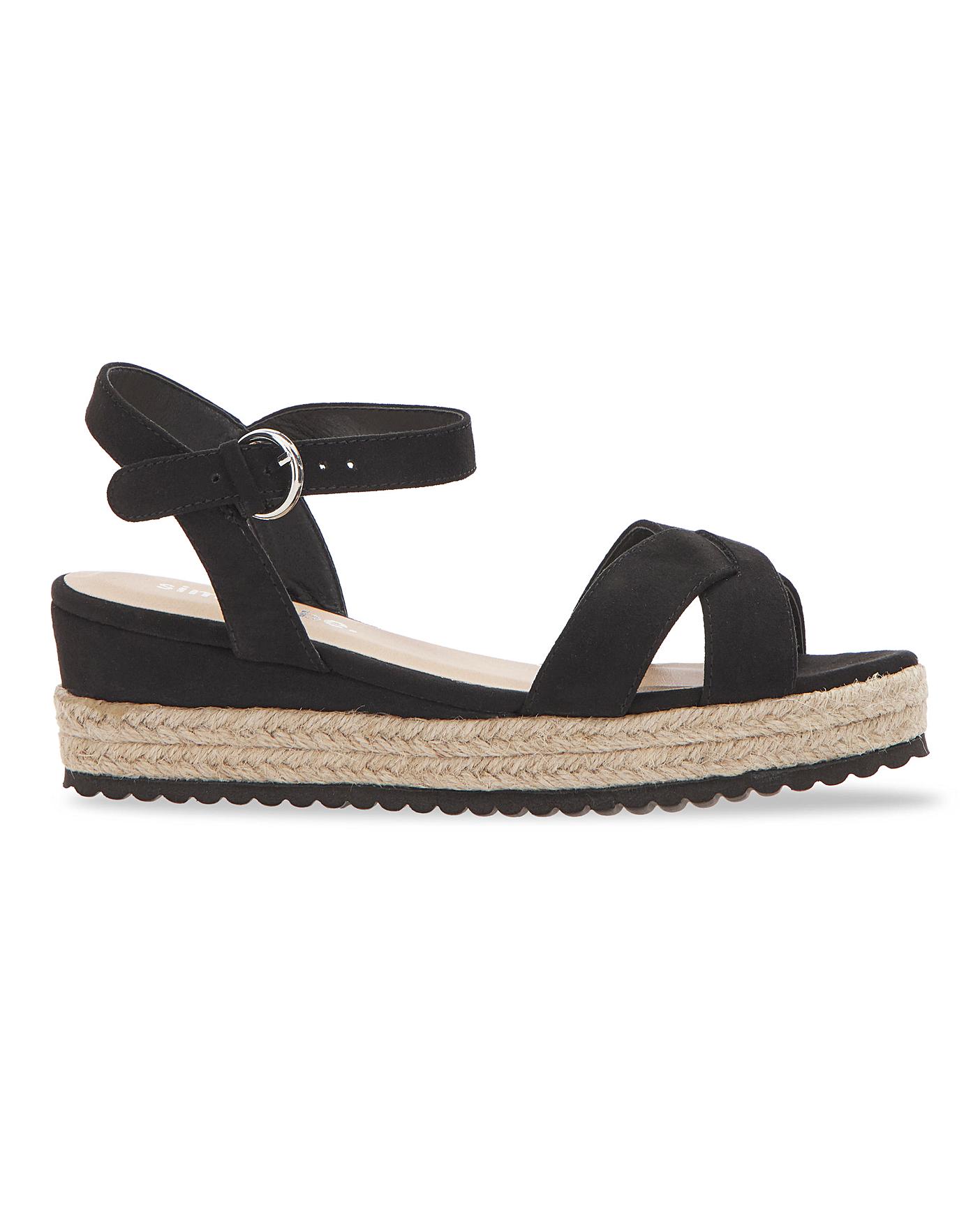 Espadrille Wedge Sandals Wide Fit Simply Be