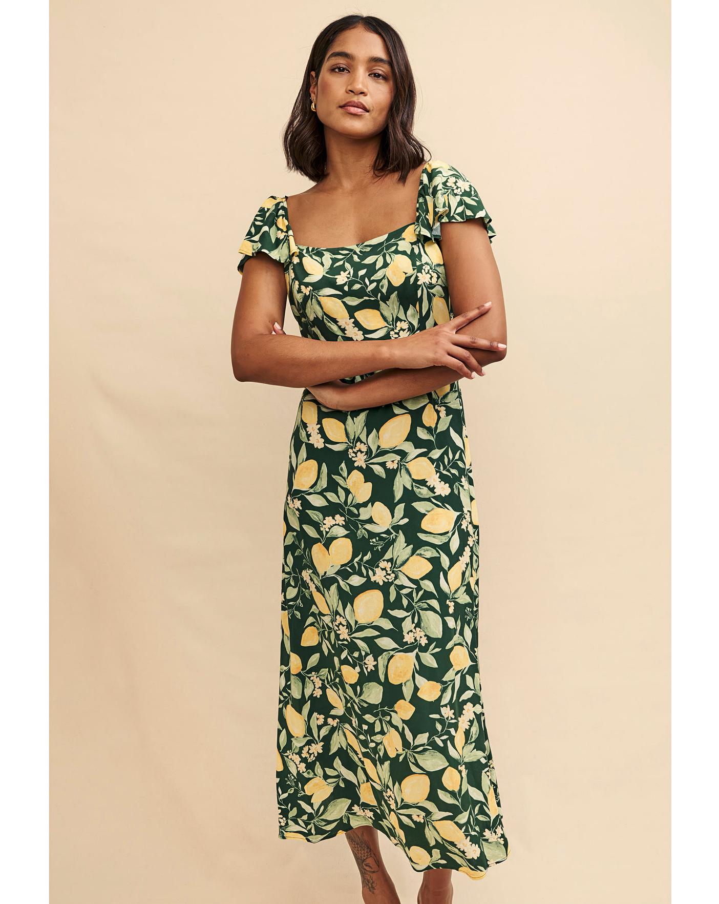 Nobody's Child Green Elise Midi Dress | J D Williams