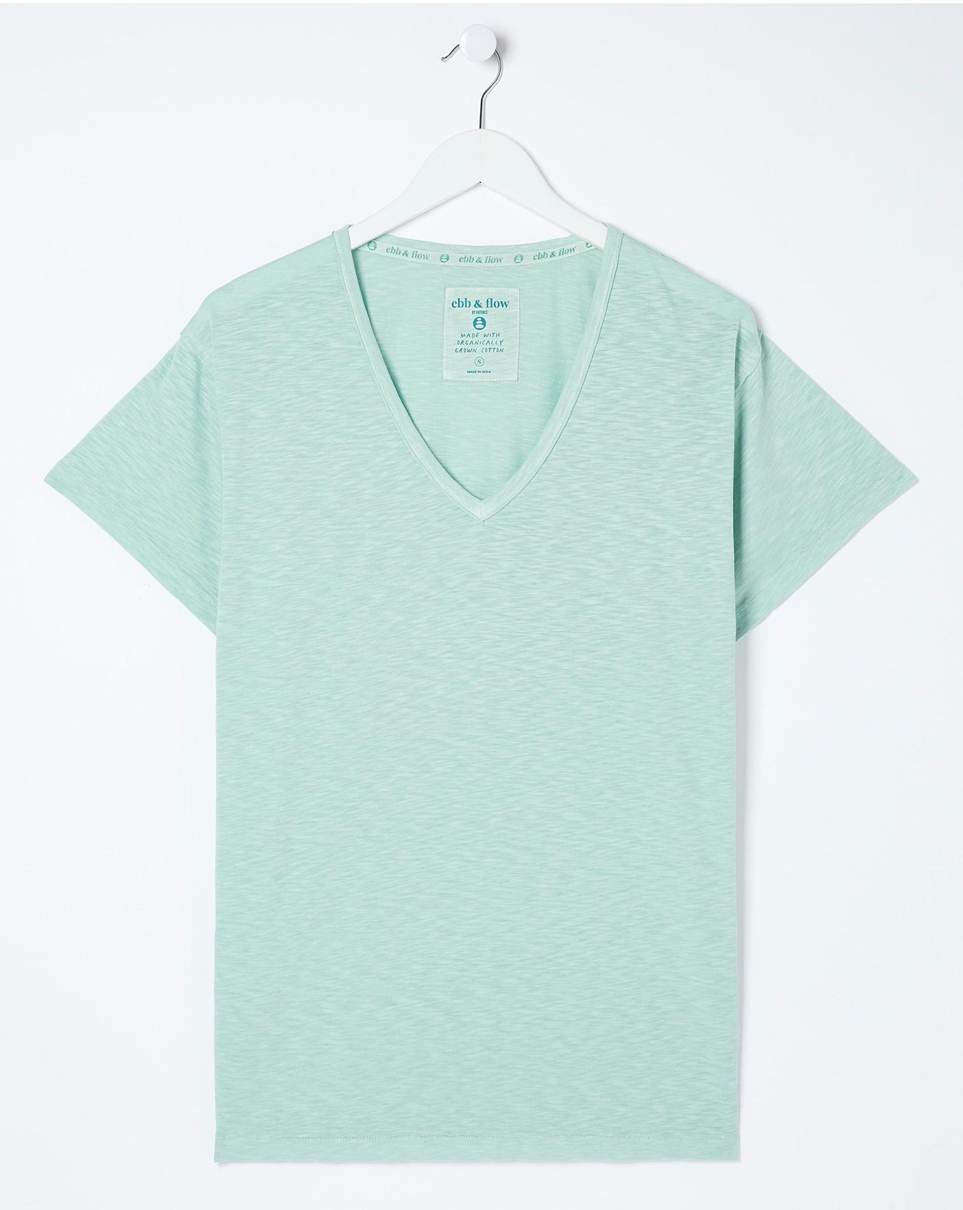 Mint green v hotsell neck t shirt