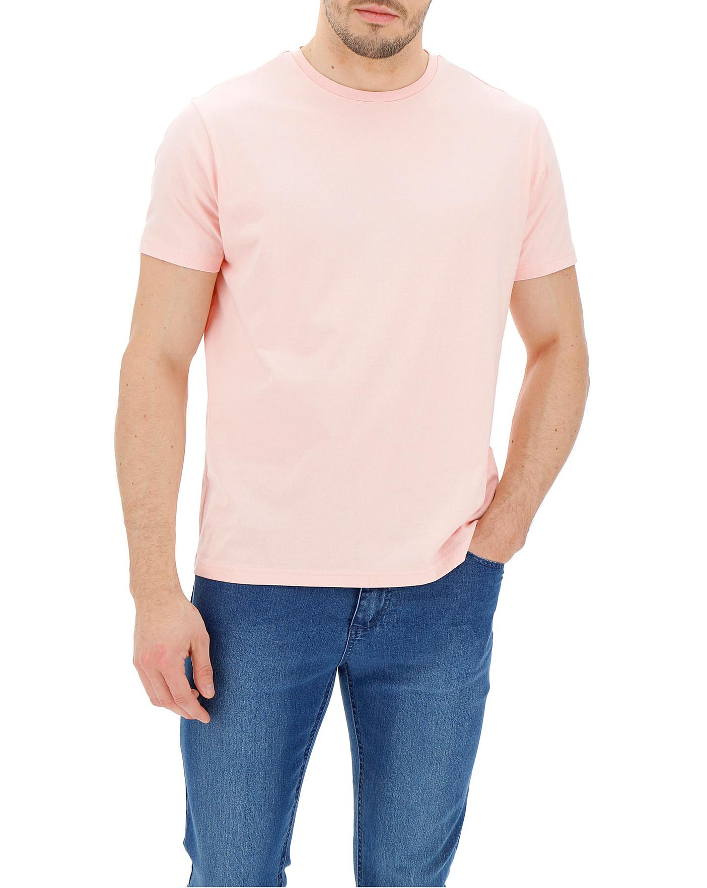 baby pink crew neck