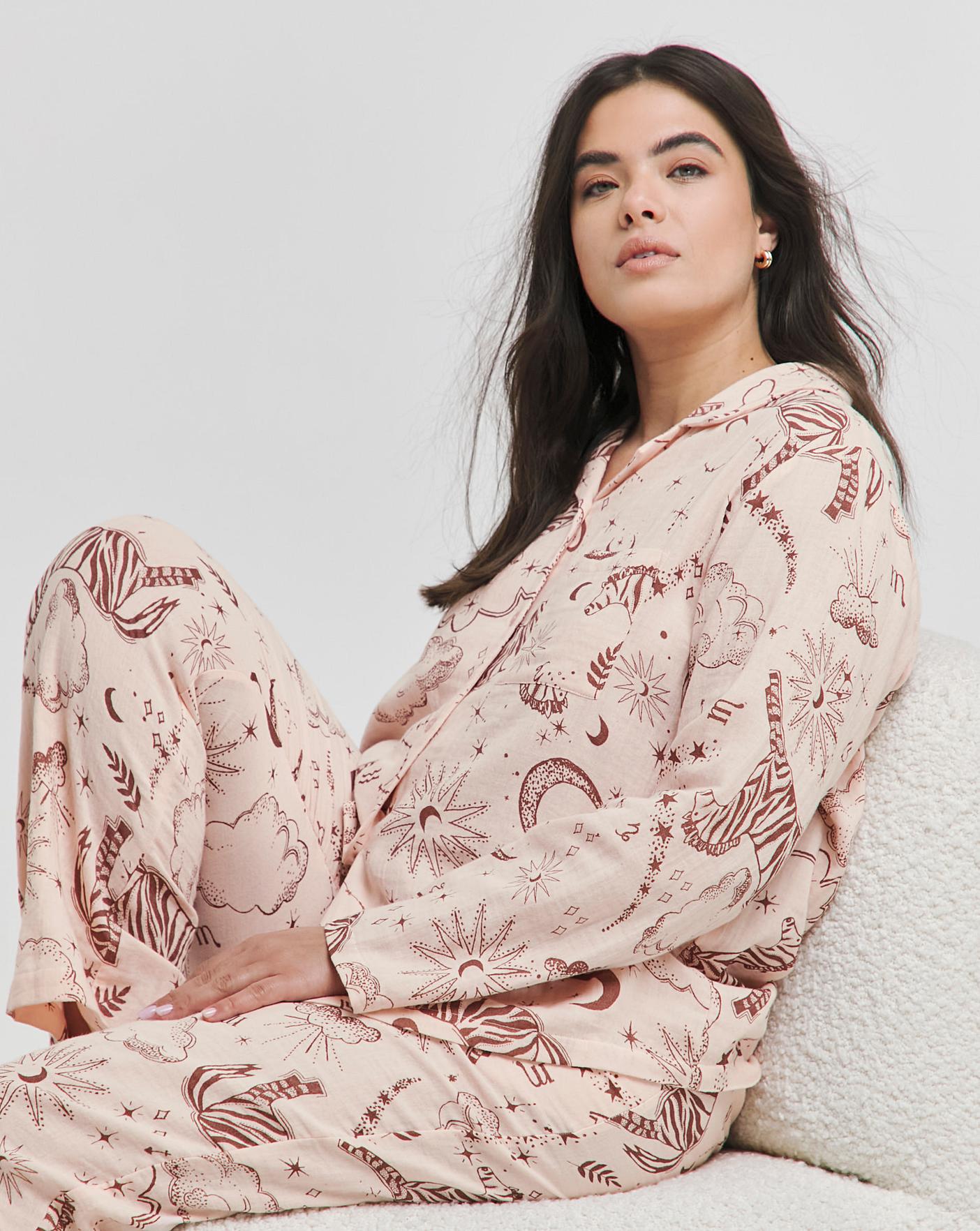 Celestial Soft Cotton PJ Set Simply Be - Main Image