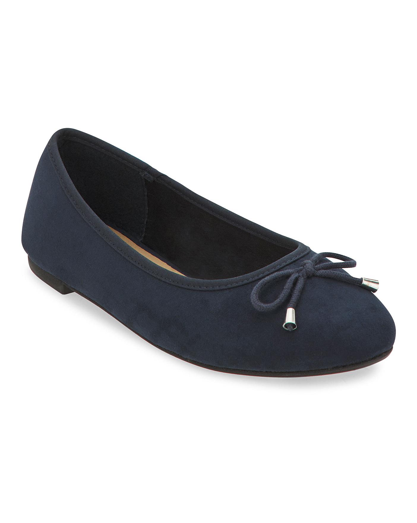 Flat Ballerina Shoes Wide Fit | Simply Be