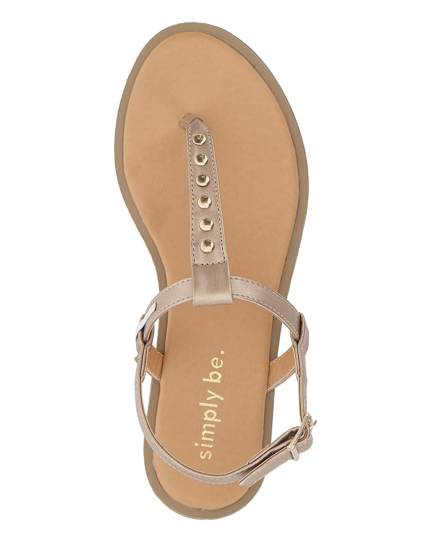 Harness Toe Post Sandals Extra Wide Fit | Simply Be