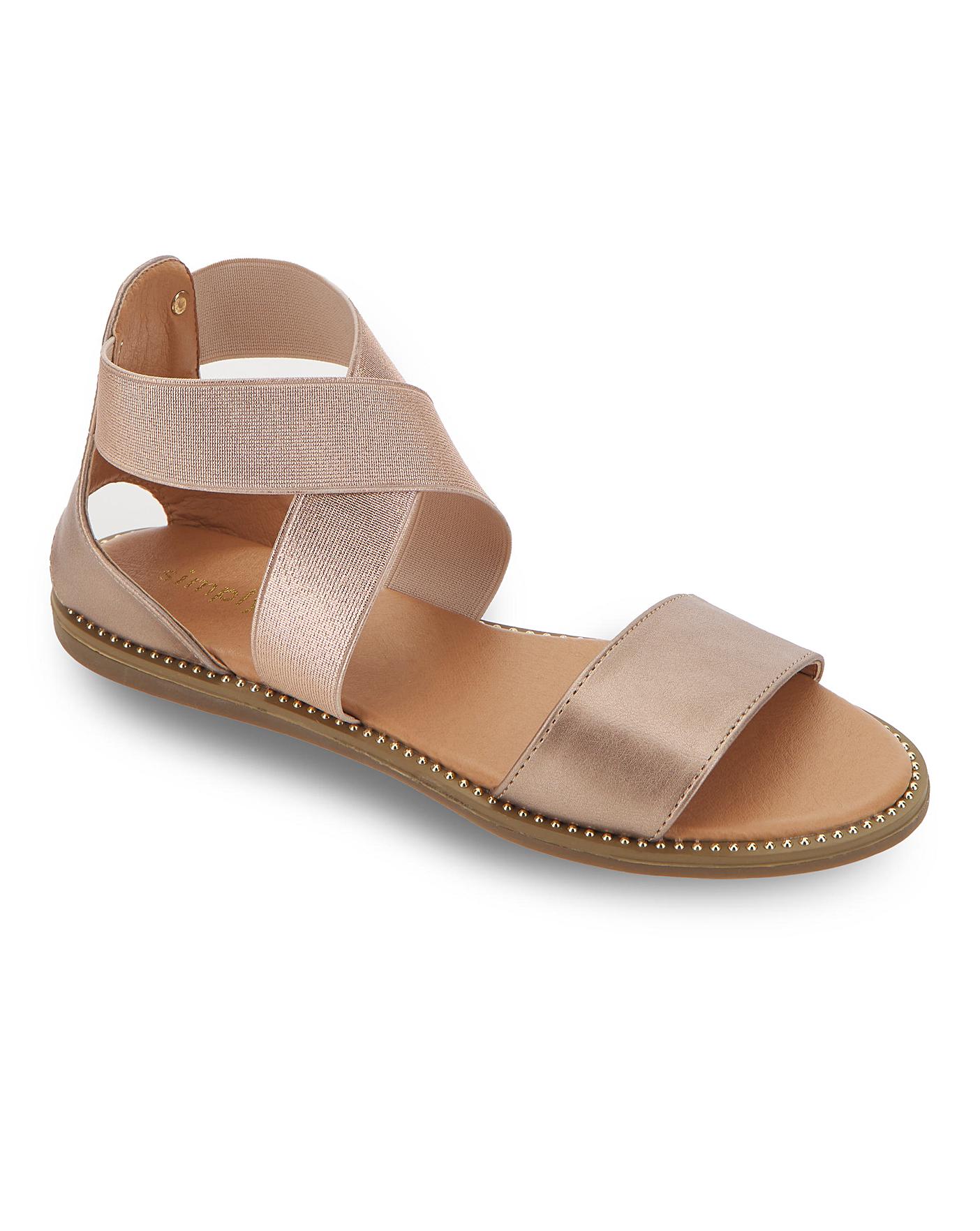 elasticated sandals wide fit