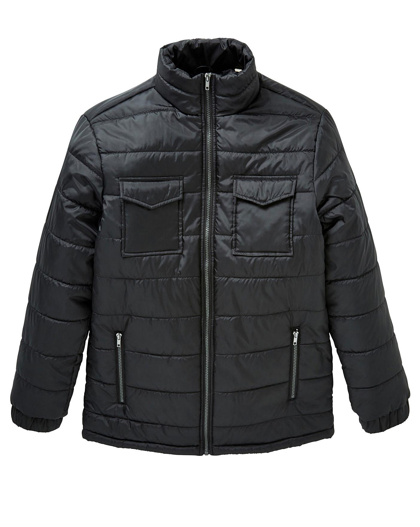 WILLIAMS & BROWN Black Padded Jacket | Crazy Clearance
