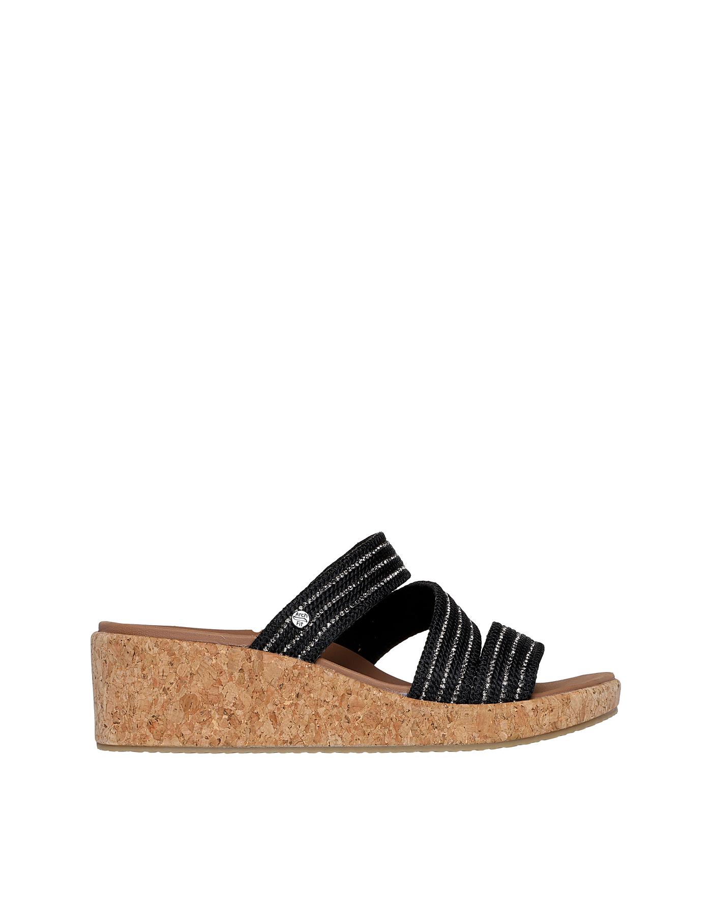 Skechers Arch Fit Beverlee Wedge Sandals | J D Williams