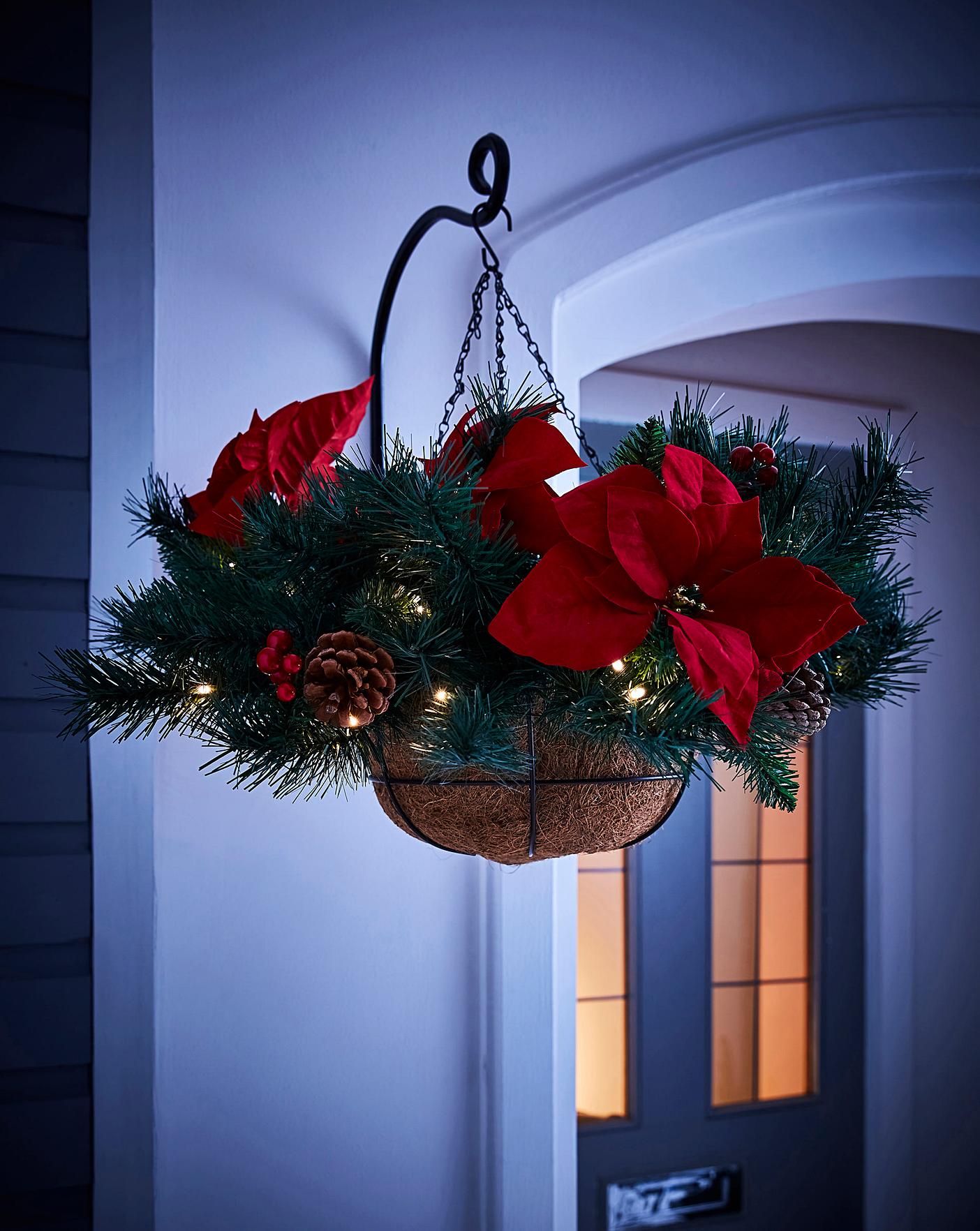 Poinsettia Hanging Basket House of Bath