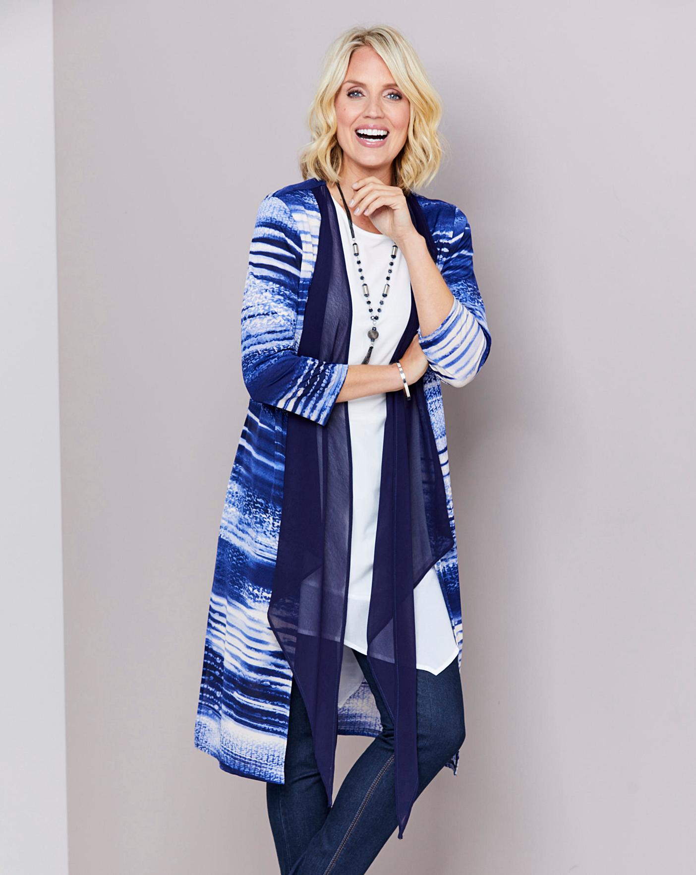longline jersey cardigan