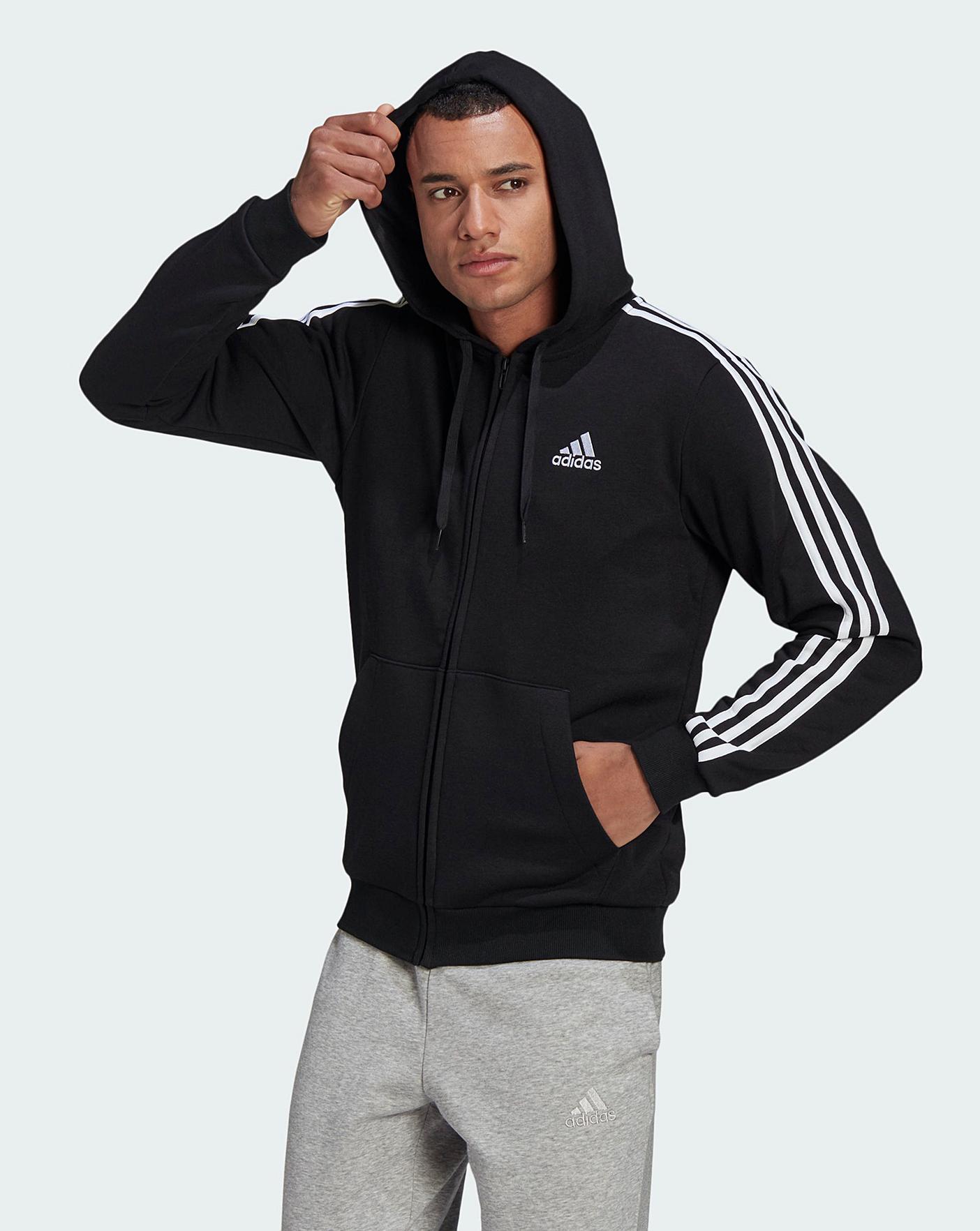 adidas Essentials Fleece 3 Stripe Hoody | Ambrose Wilson