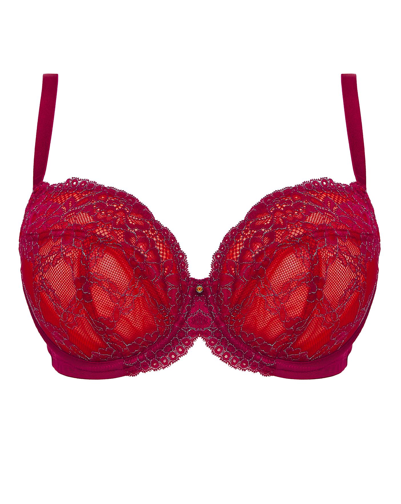 Ann Summers Bra Size 34D New with Tags EU 75D Red Sexy Lace 2