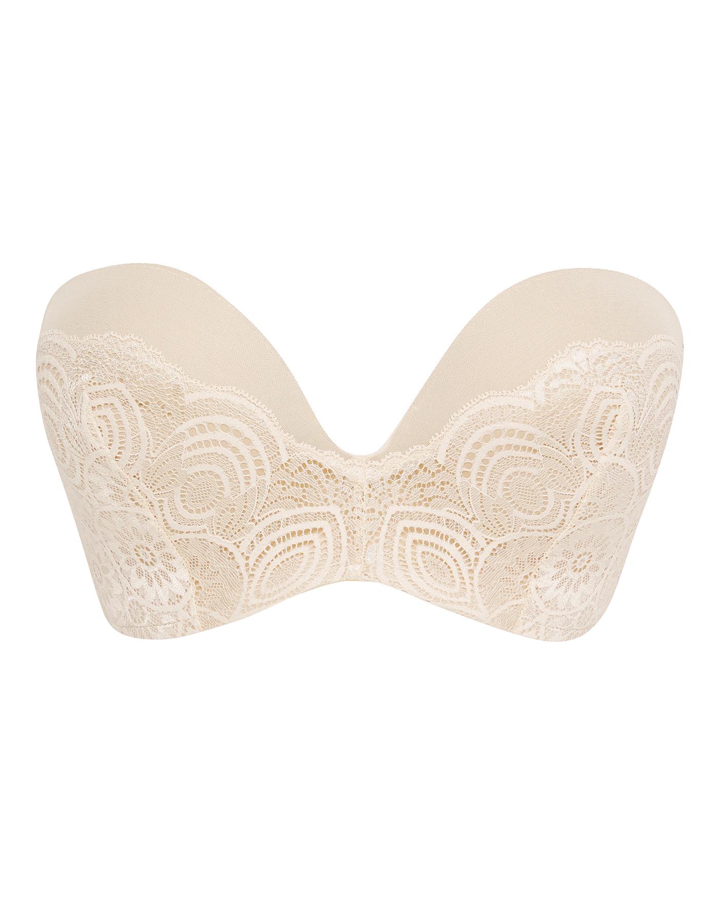 NEW Ladies Wonderbra Ultimate Strapless Lace Bra 9469 Ivory 