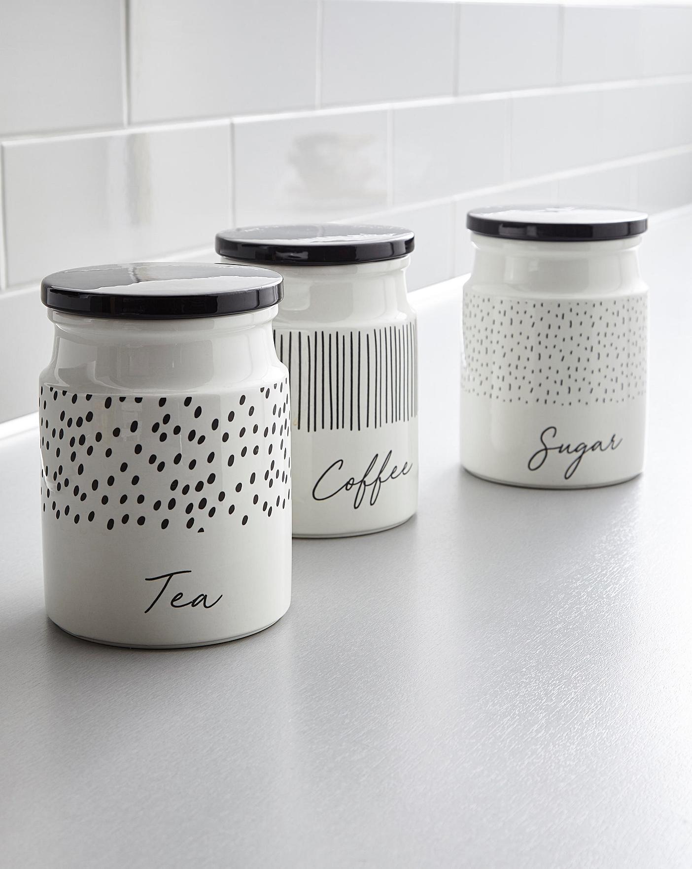 tea coffee sugar jars