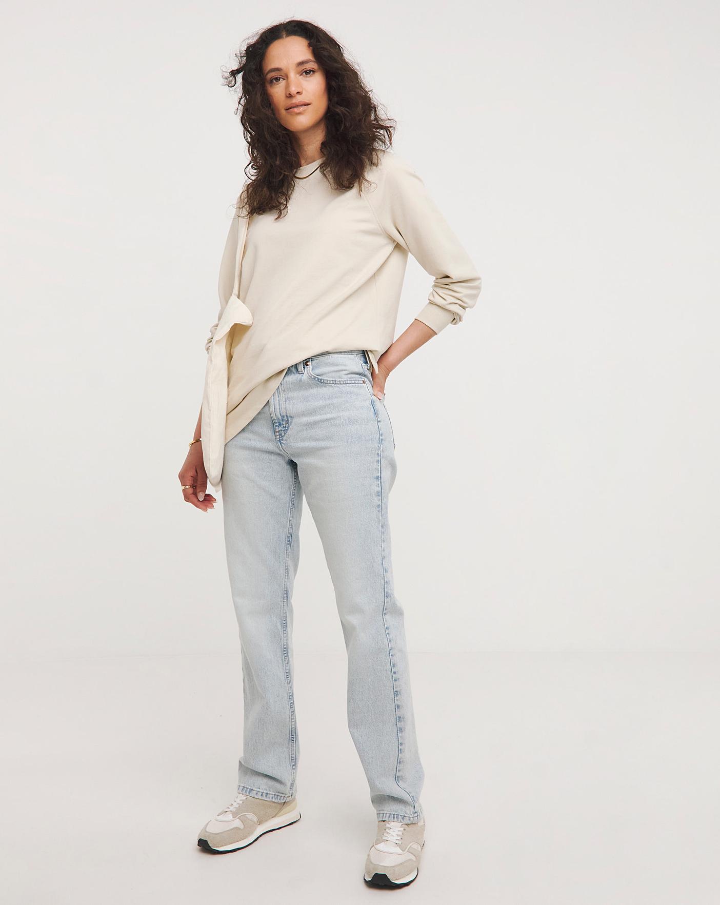 Oatmeal Classic Longline Sweatshirt | J D Williams