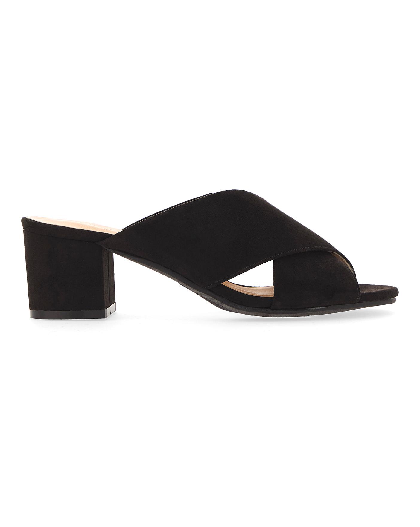 crossover strap mules