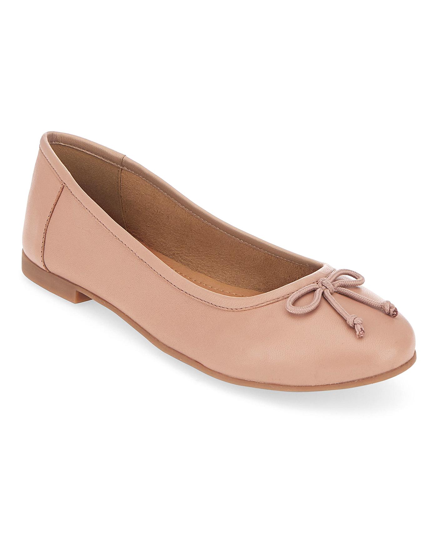 Leather Ballerina Shoes EEEEE Fit | J D Williams