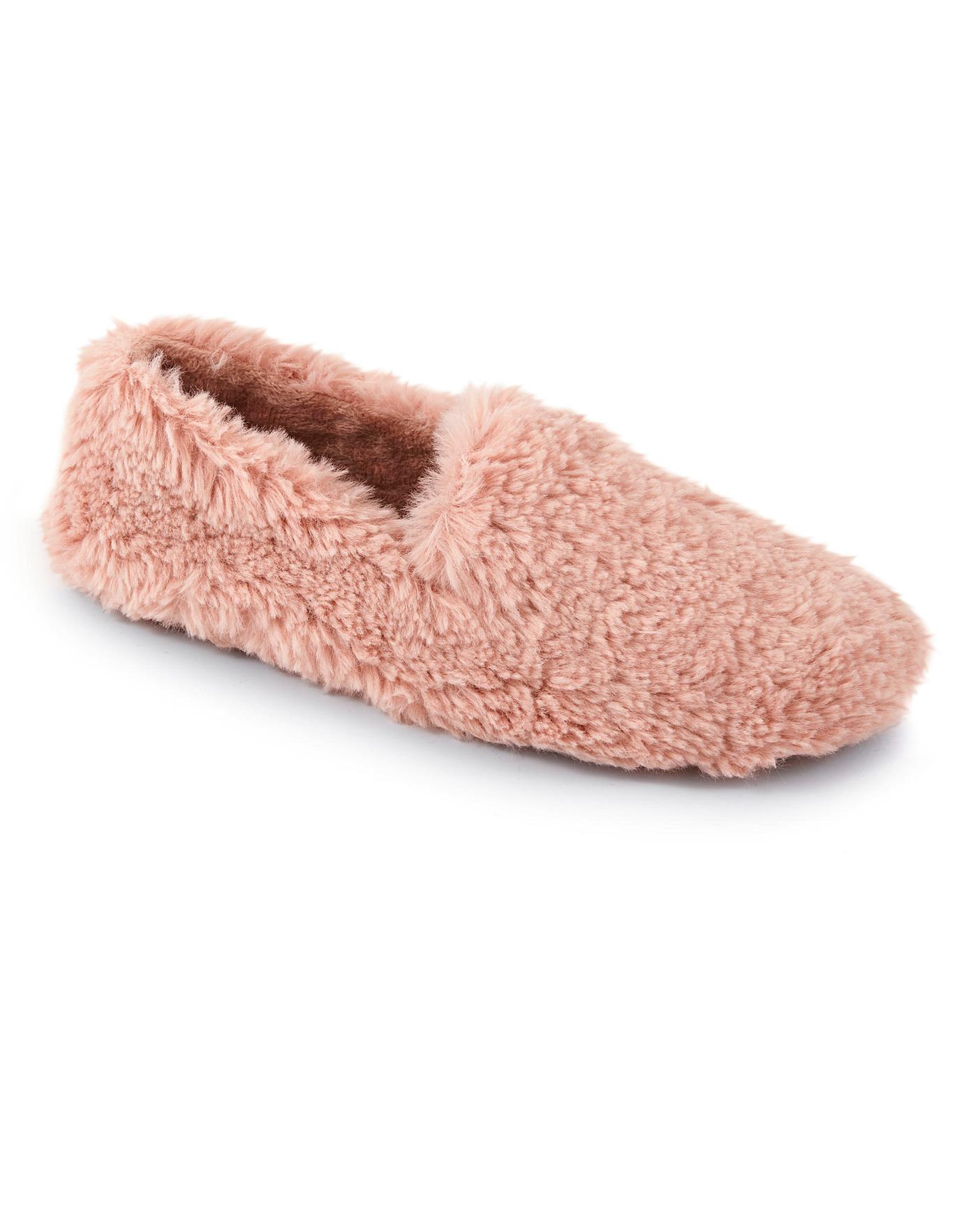 Teddy Fluff Slippers EEE Fit | Simply Be