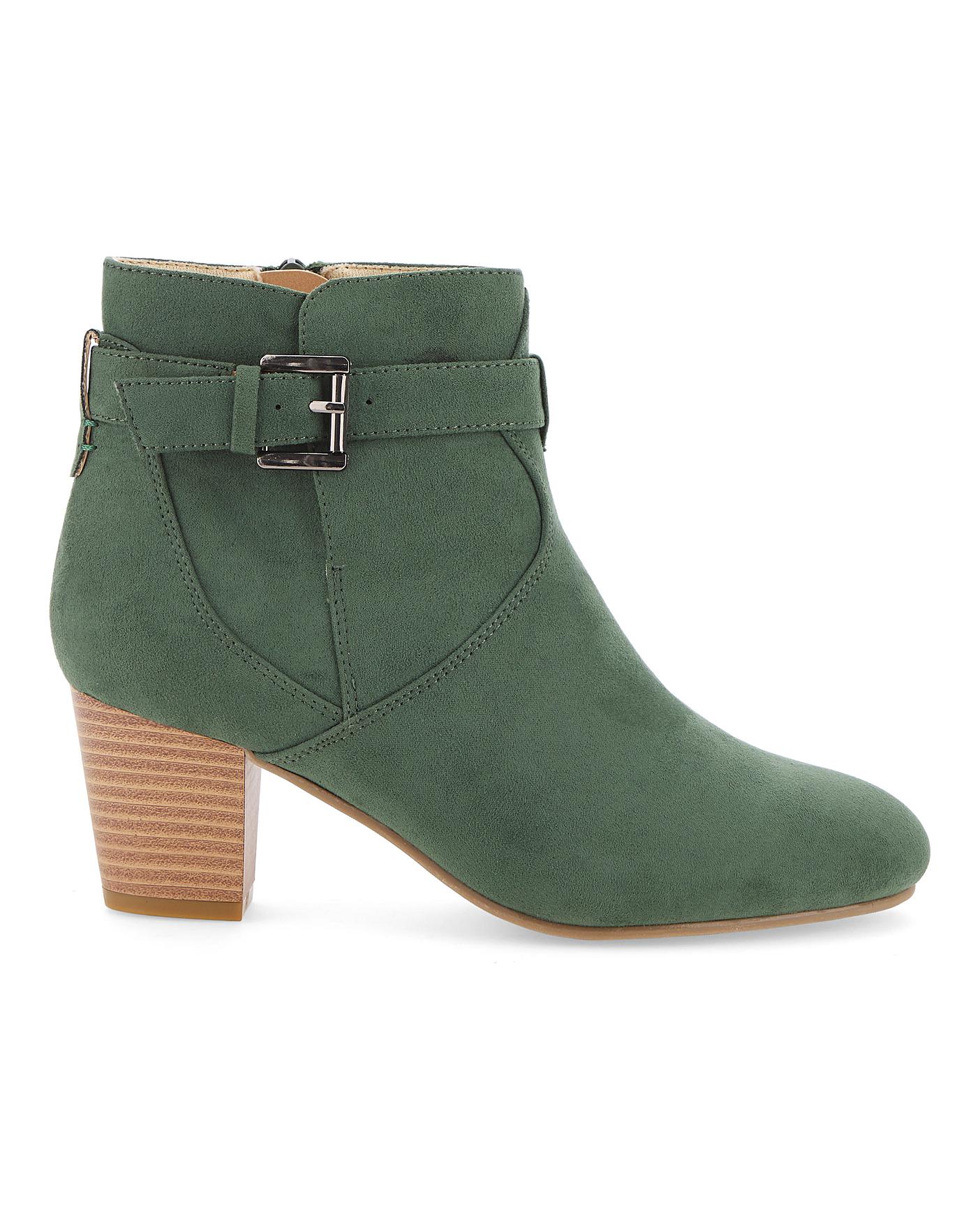 Flexi Sole Buckle Ankle Boots E Fit 