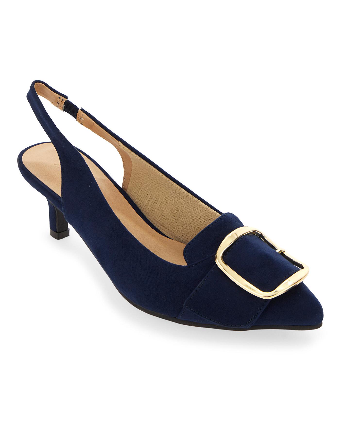 Kitten Heel Shoes With Trim E Fit | J D Williams