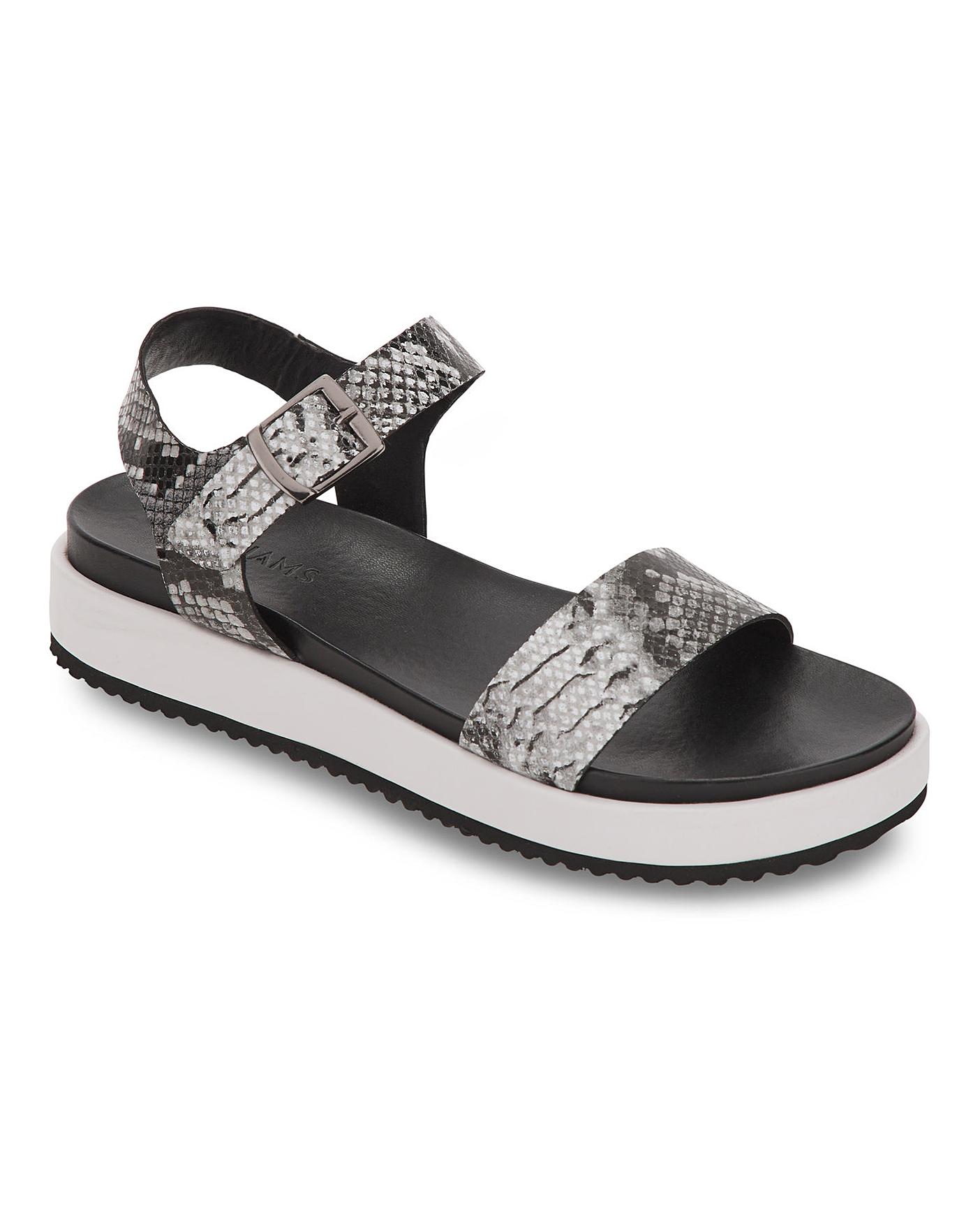Leather Flatform Sandals E Fit J D Williams