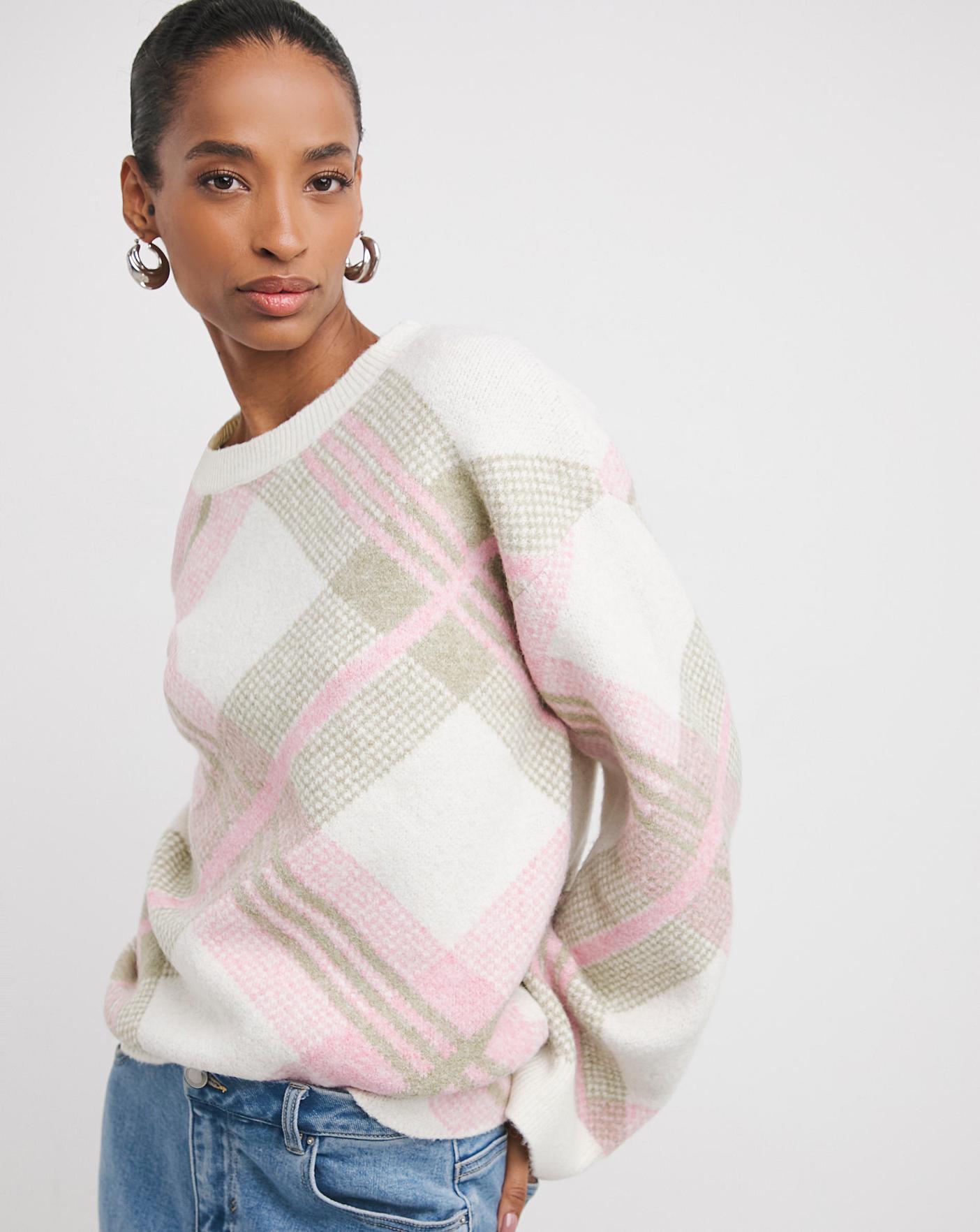 Checkered jumper womens hotsell