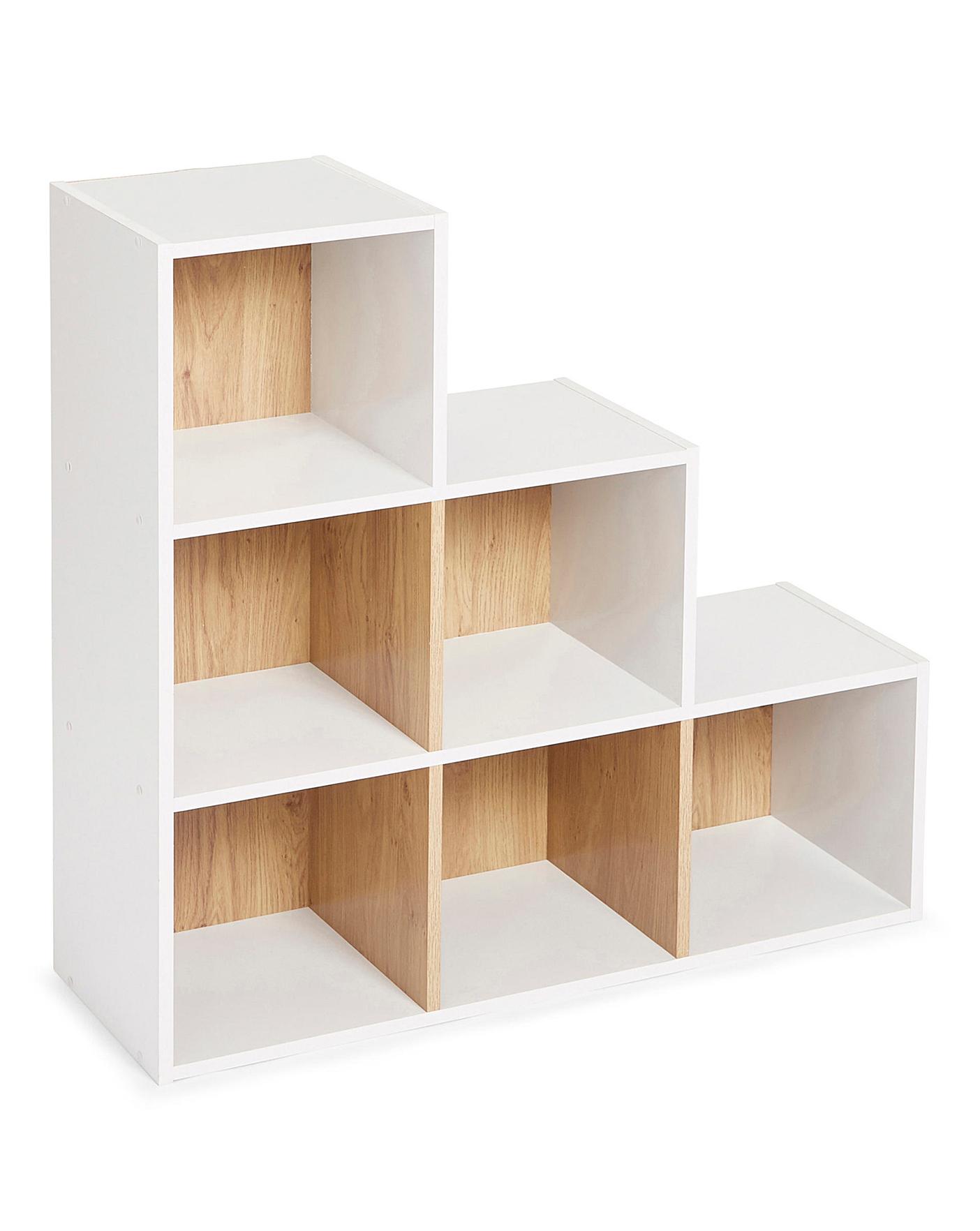 Two Tone Cube Shelves 6 Cube Unit Home Essentials