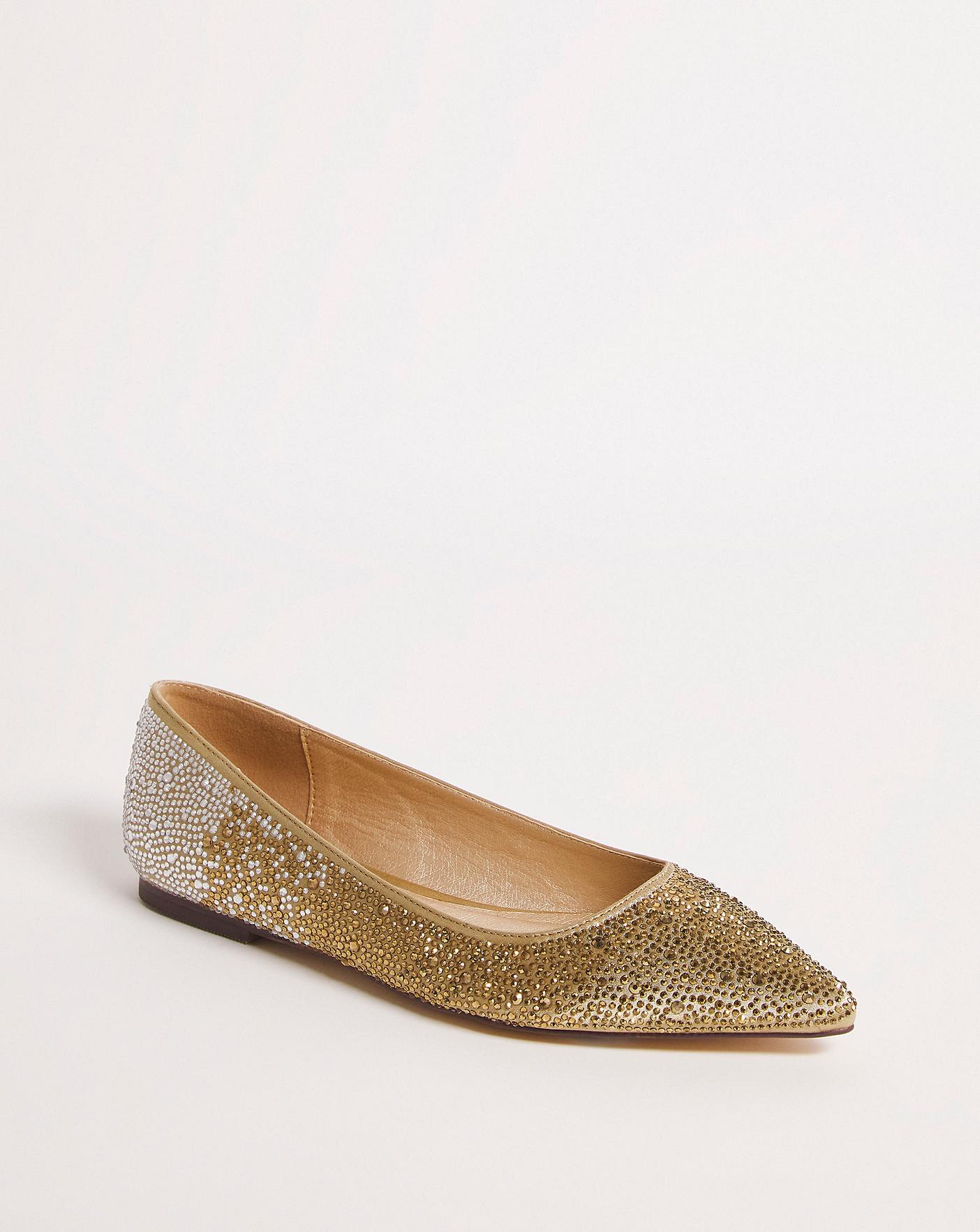 Ombre Sparkle Pointed Shoe E Fit | J D Williams