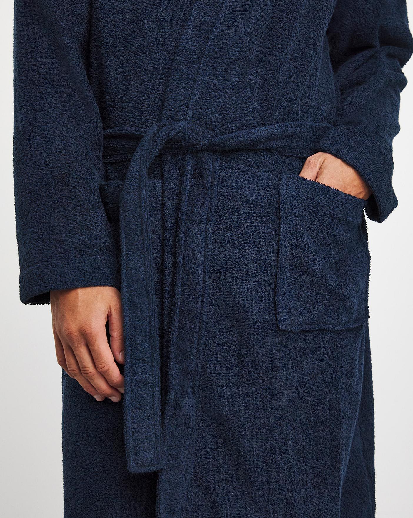 Mens towelling dressing gown on sale tesco