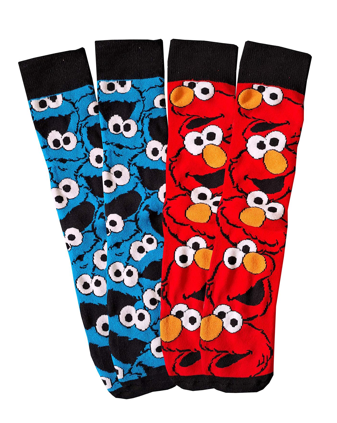 Cookie Elmo 2pk Slipper Socks