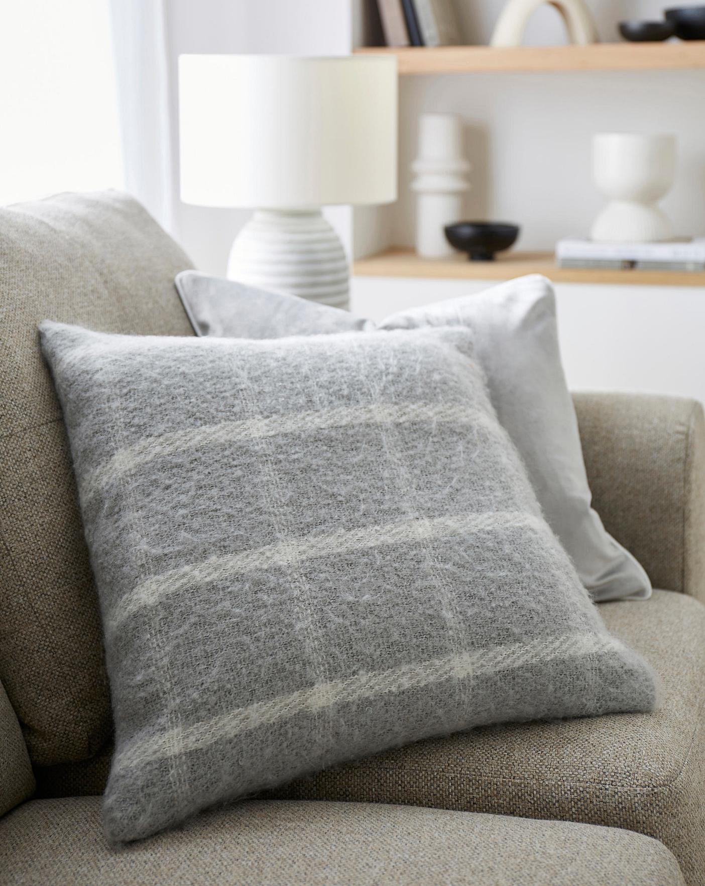 Grey check clearance cushions