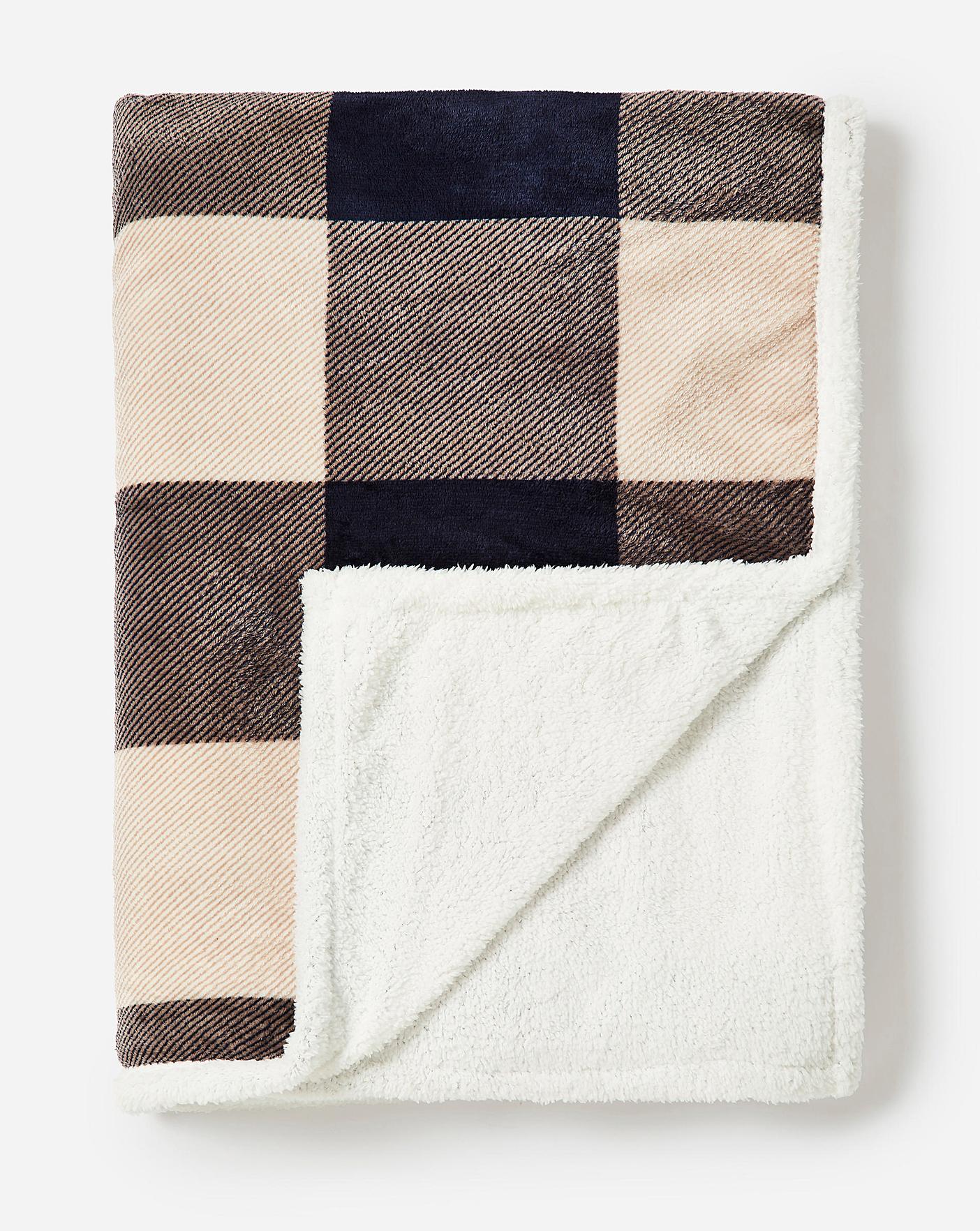 Fleece Checked Throw J D Williams