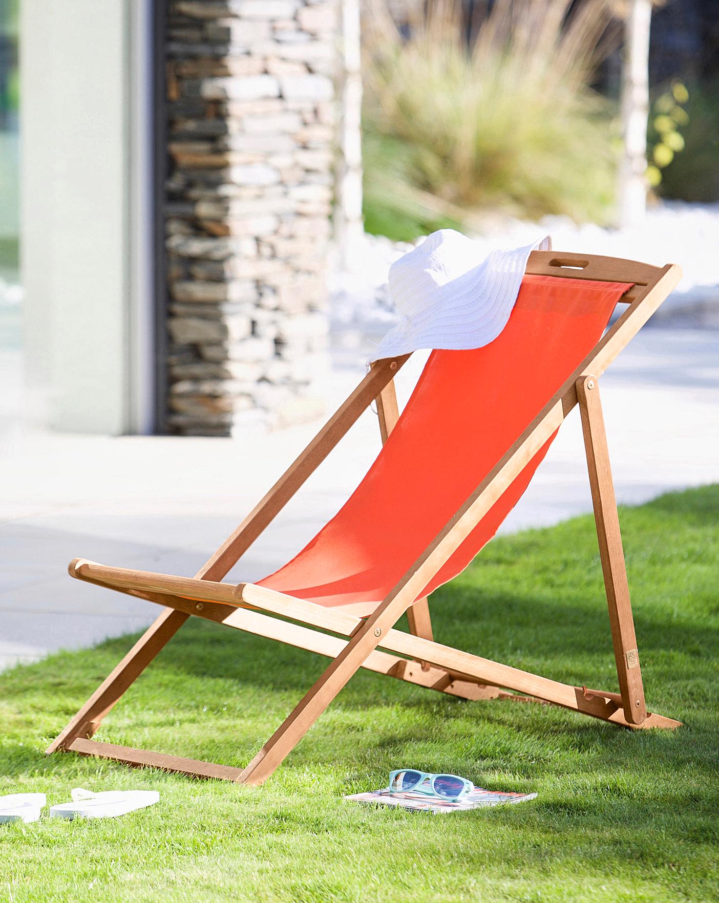 Riva Wooden Deck Chair Orange Premier Man