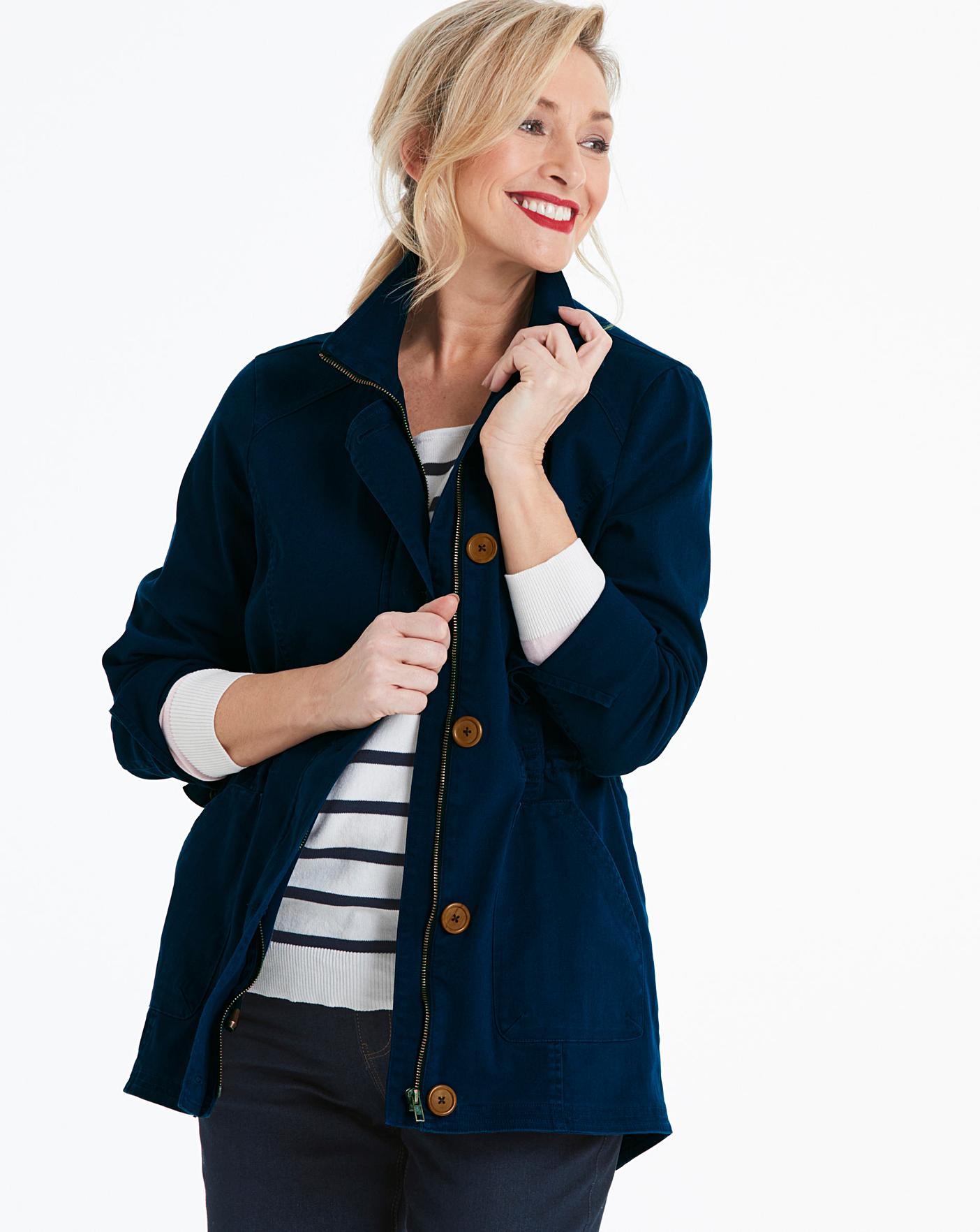 ladies navy utility jacket