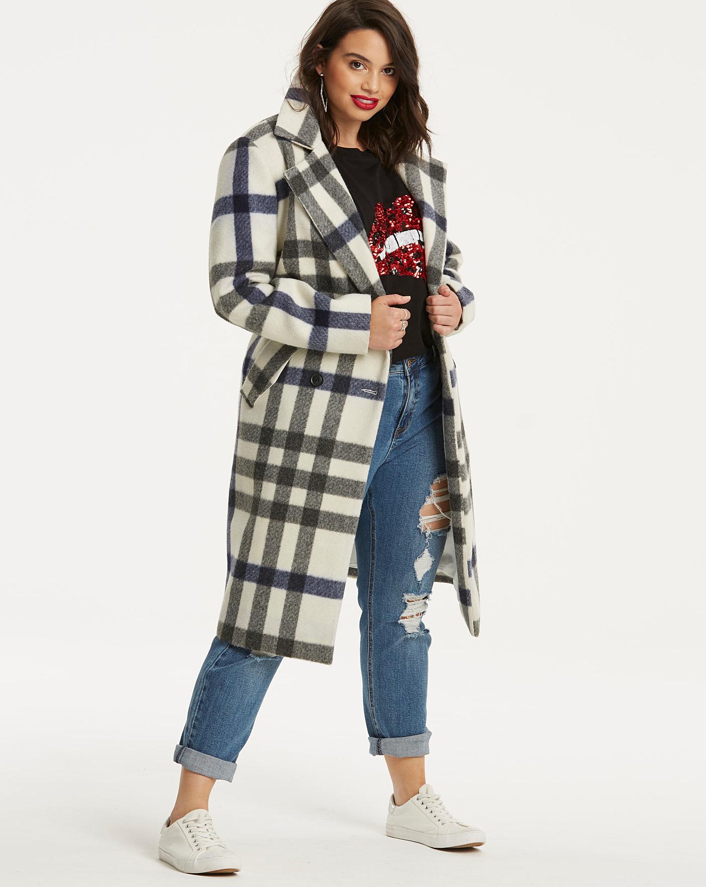 white check coat