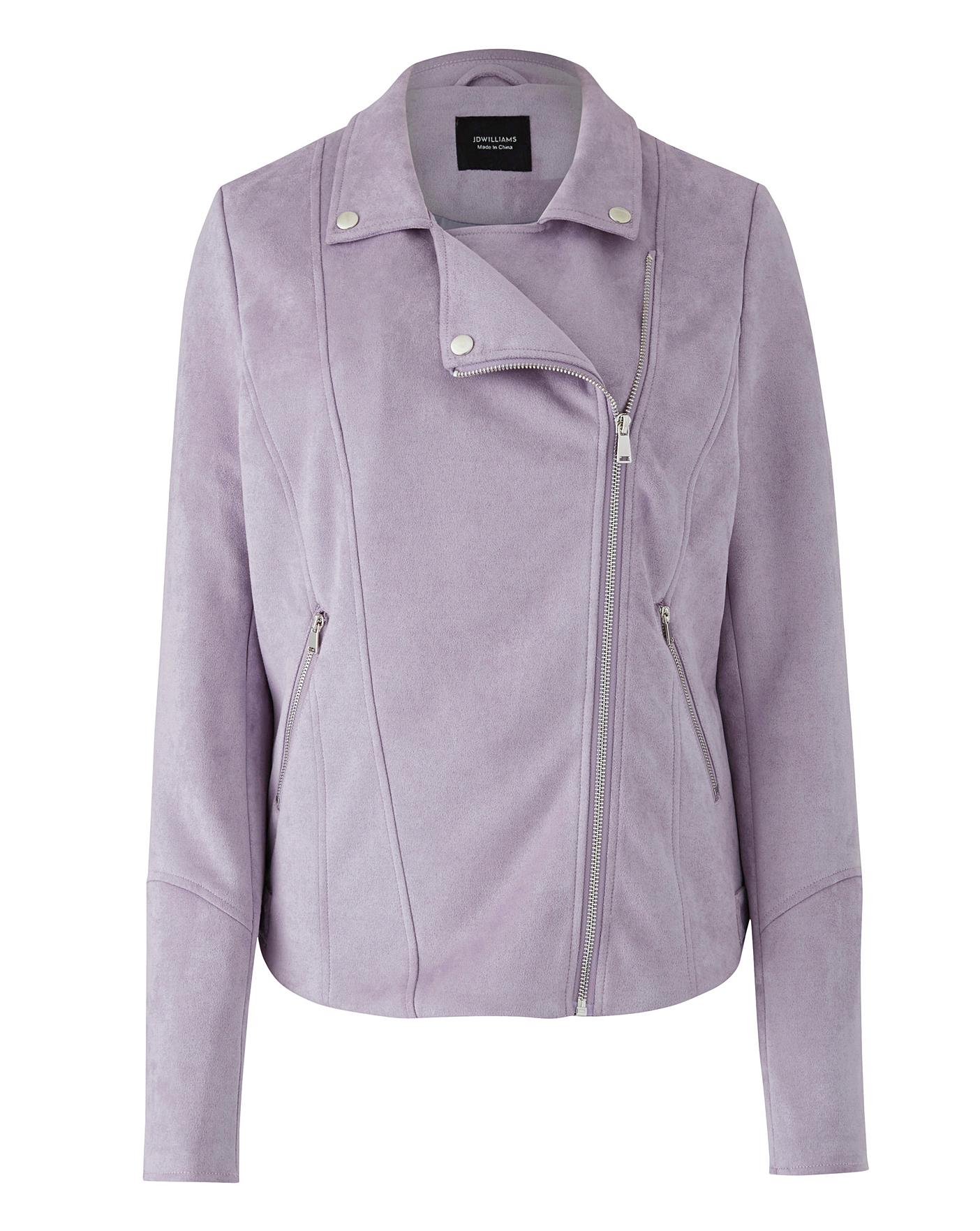 lilac leather jacket