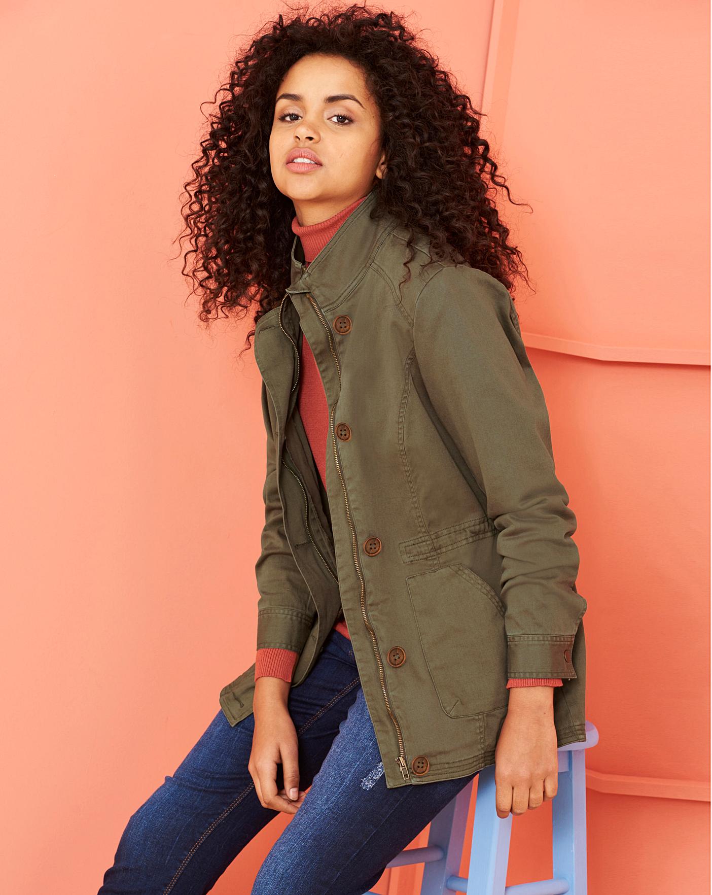 khaki utility jacket