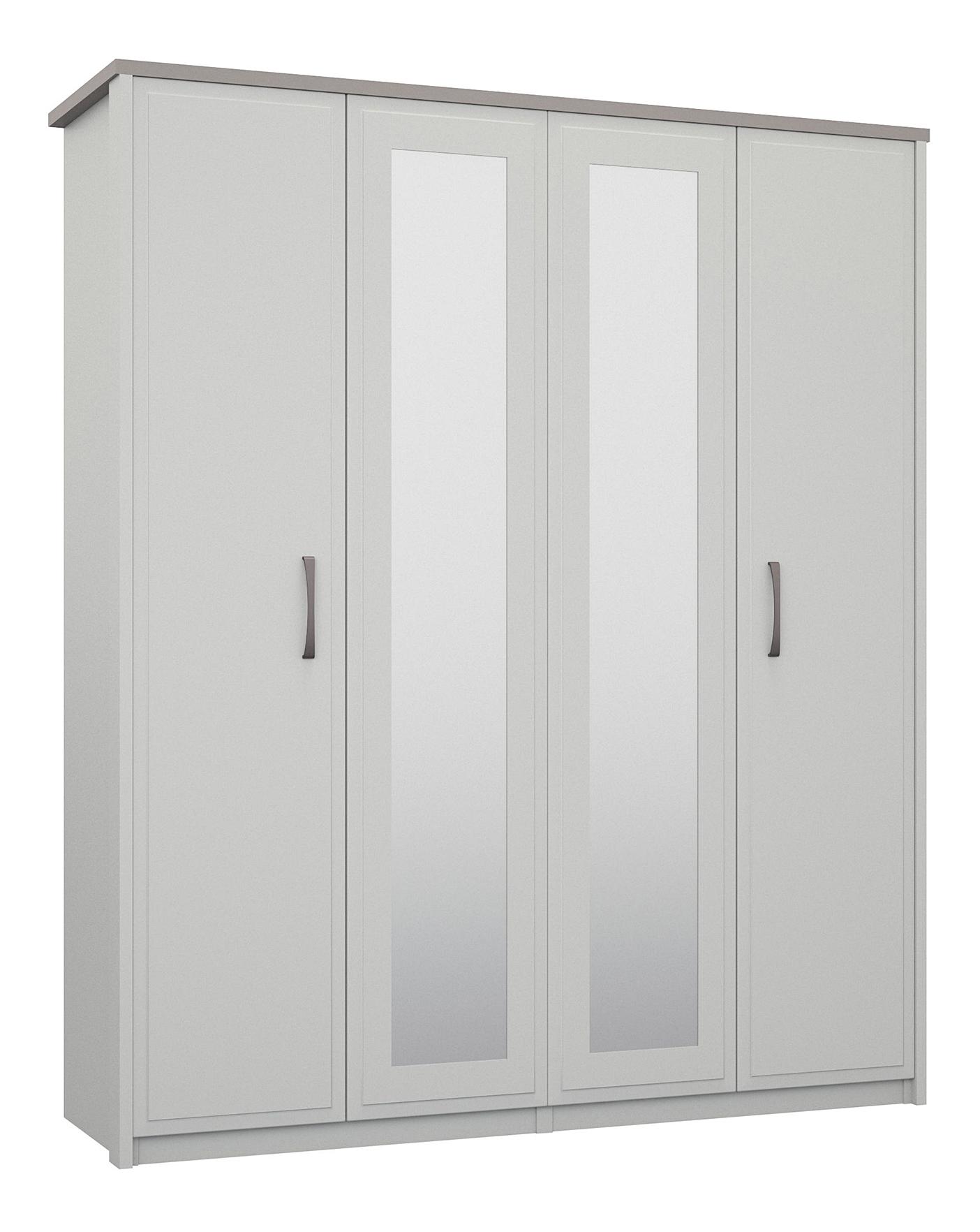 Lucille 4 Door Mirrored Wardrobe Ambrose Wilson