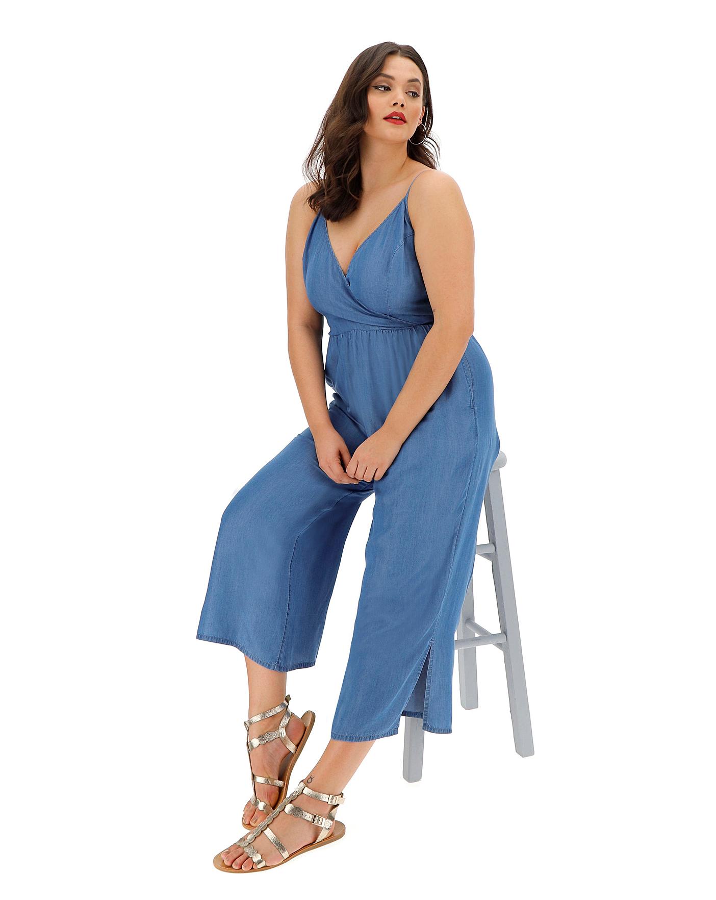 denim tencel jumpsuit