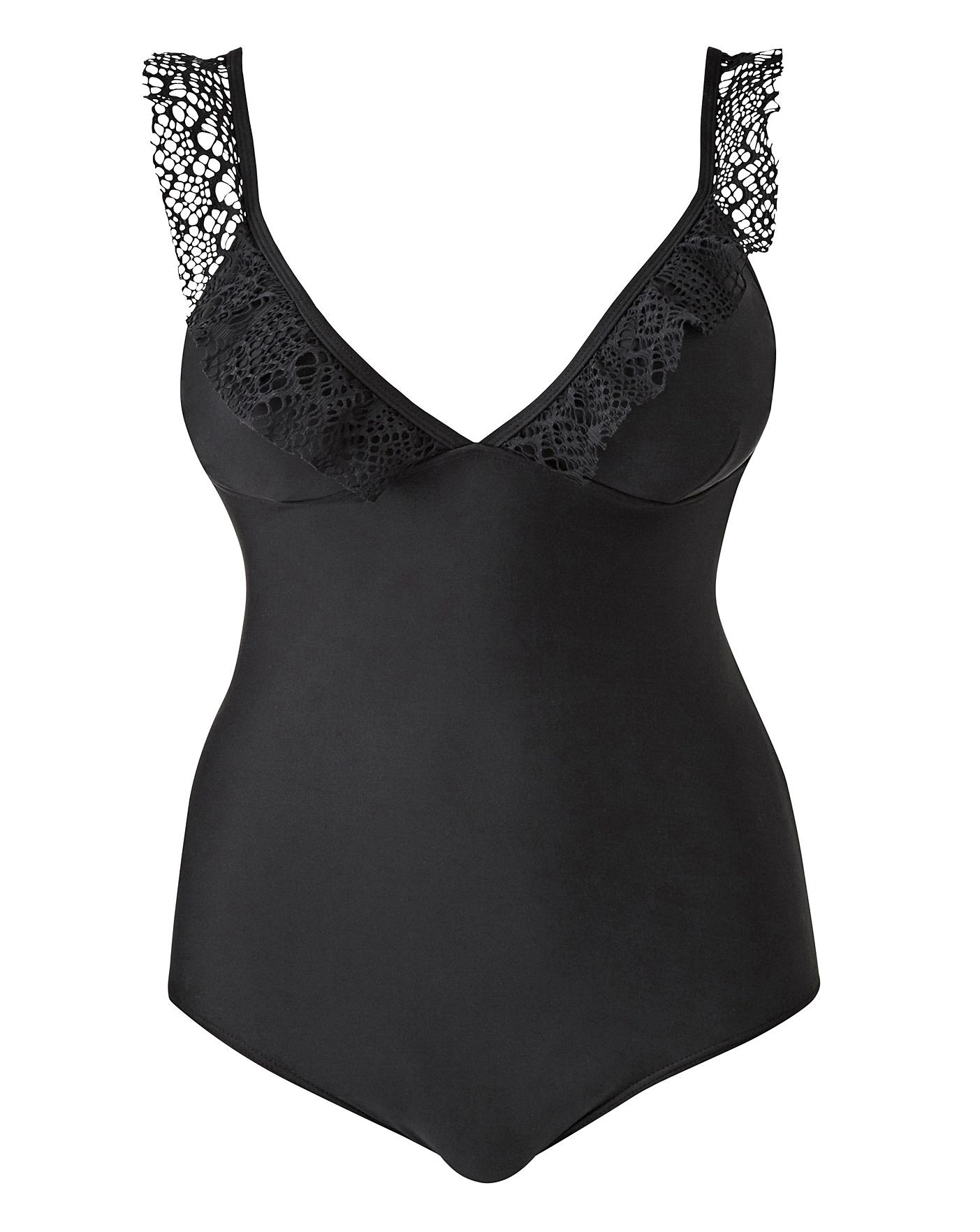 Crochet Detail Swimsuit J D Williams