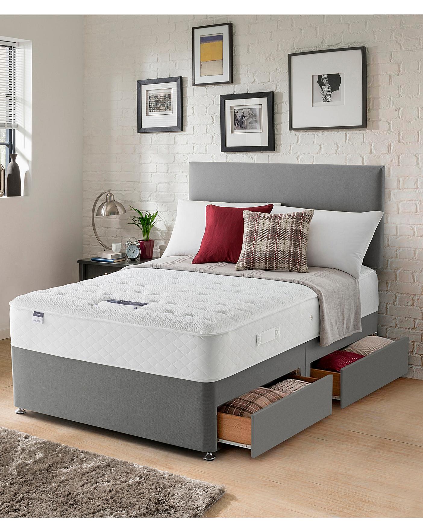 silentnight miracoil memory 4 drawer divan bed