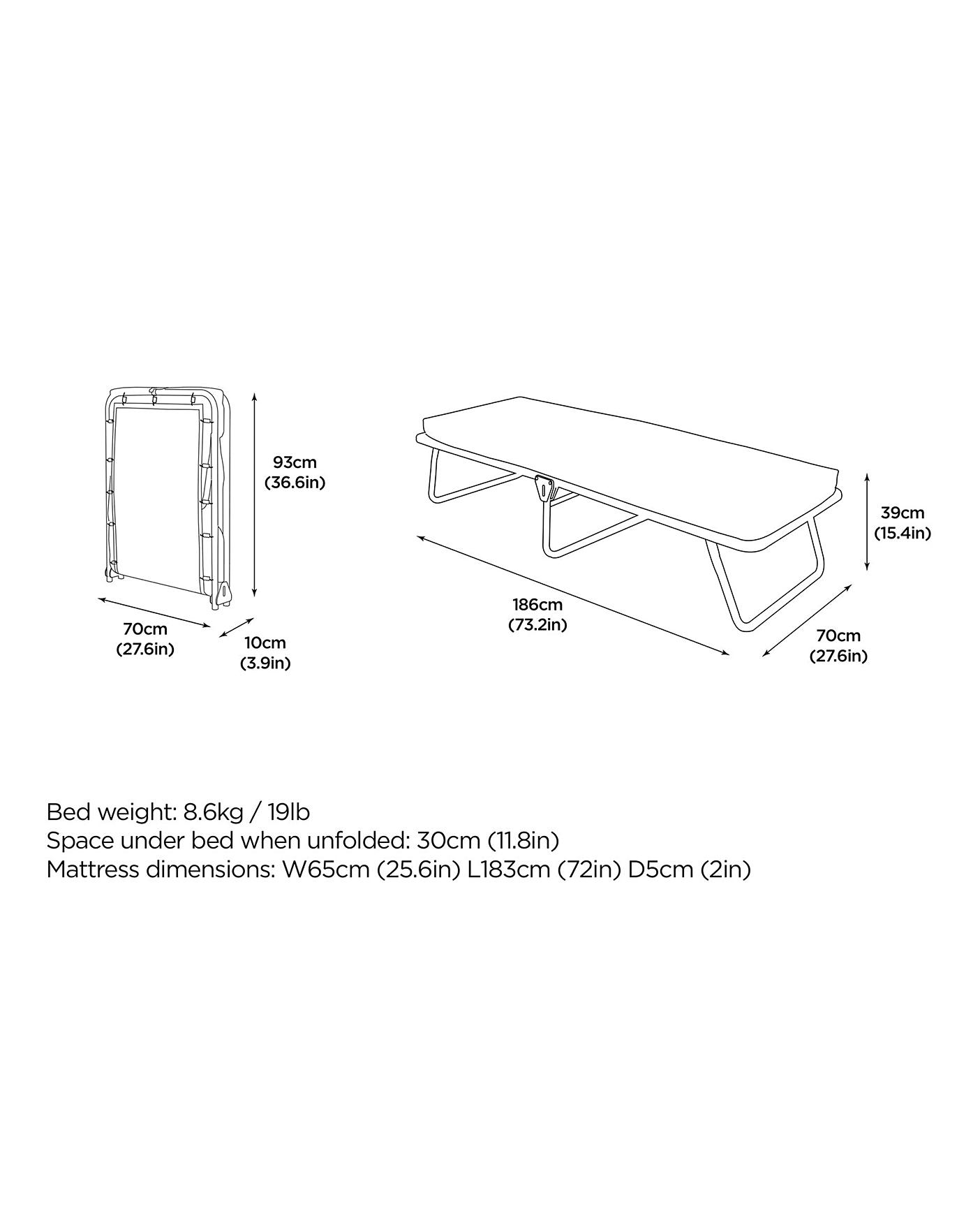 Jaybe Single Fold Bed eFibre Mattress Fashion World