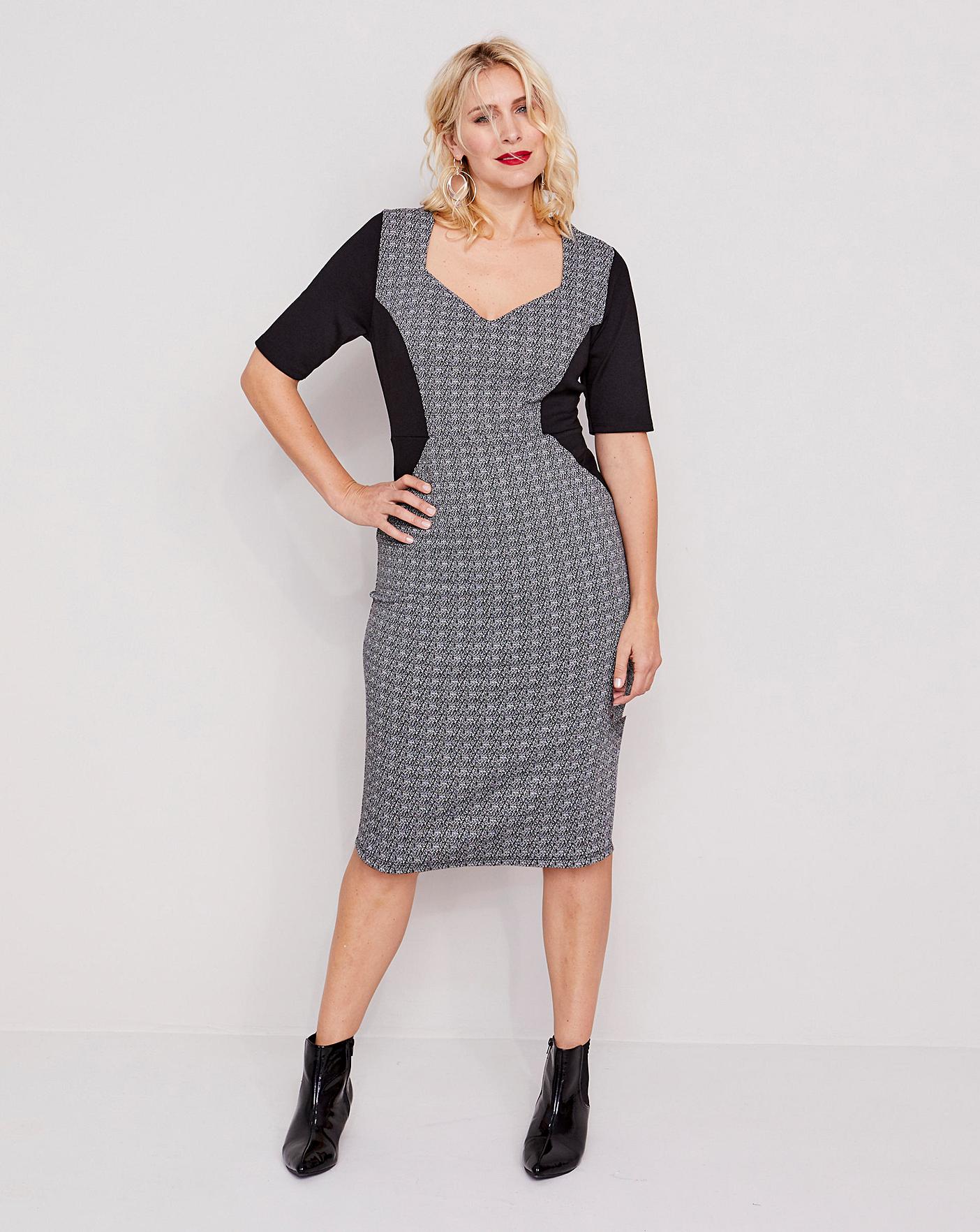 illusion bodycon dress