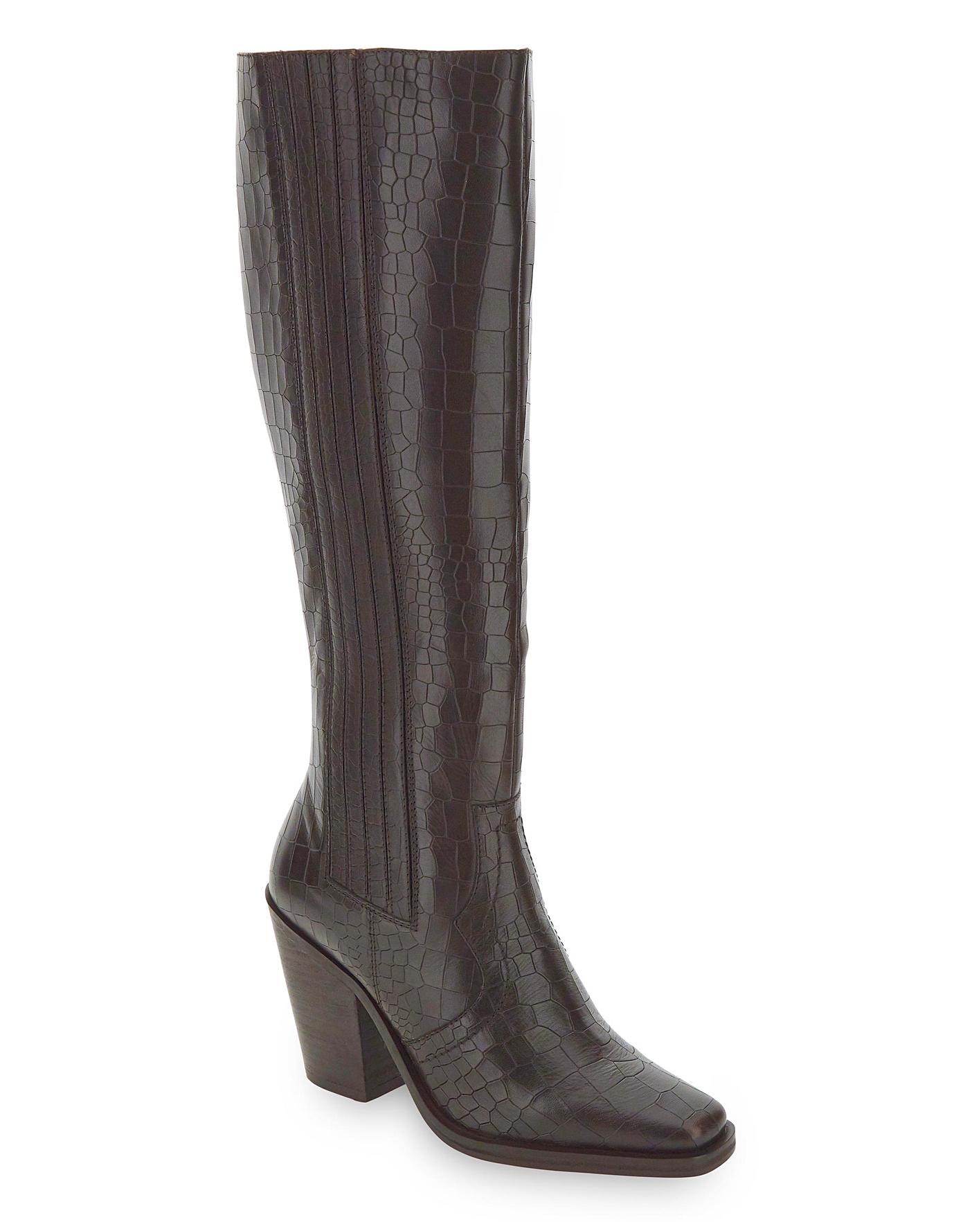 Leather Boots E Fit Standard Calf | J D Williams