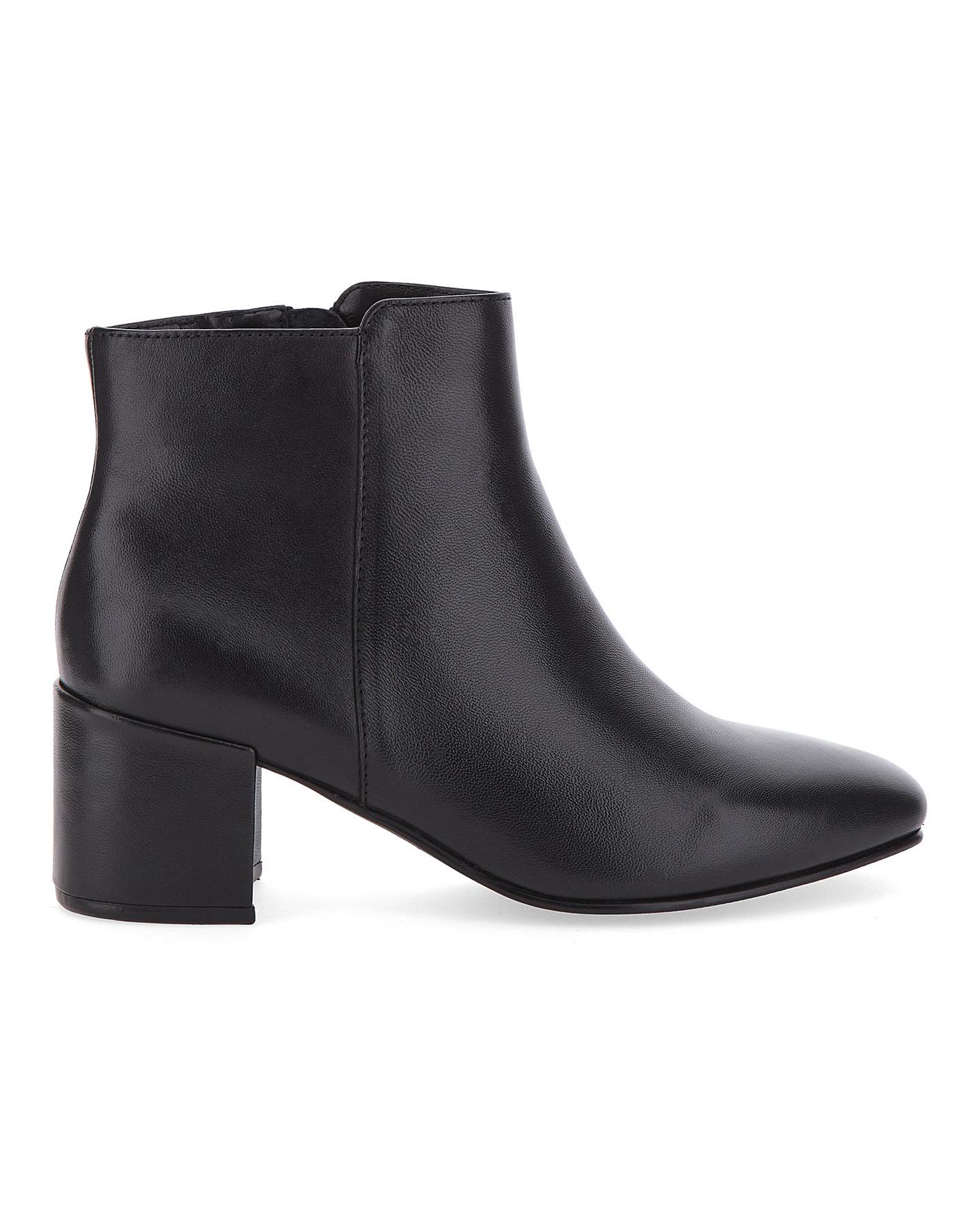 wide fit soft leather ankle boots